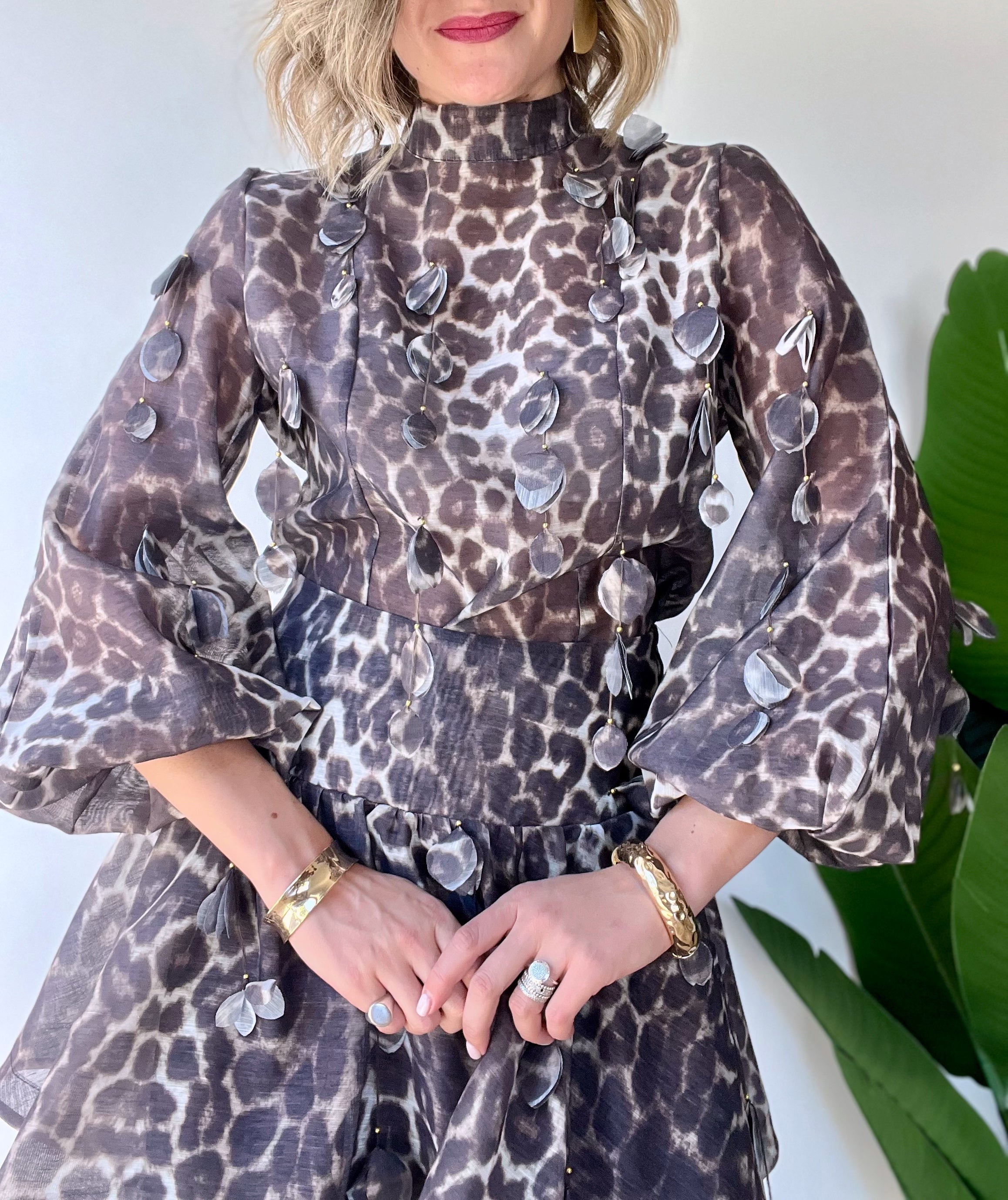 Coordinato con gonna animalier