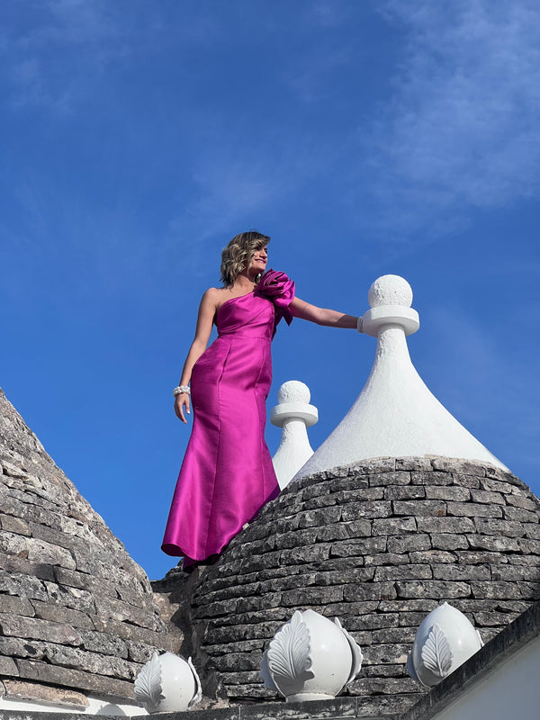 Abito monospalla Magenta TRULLO