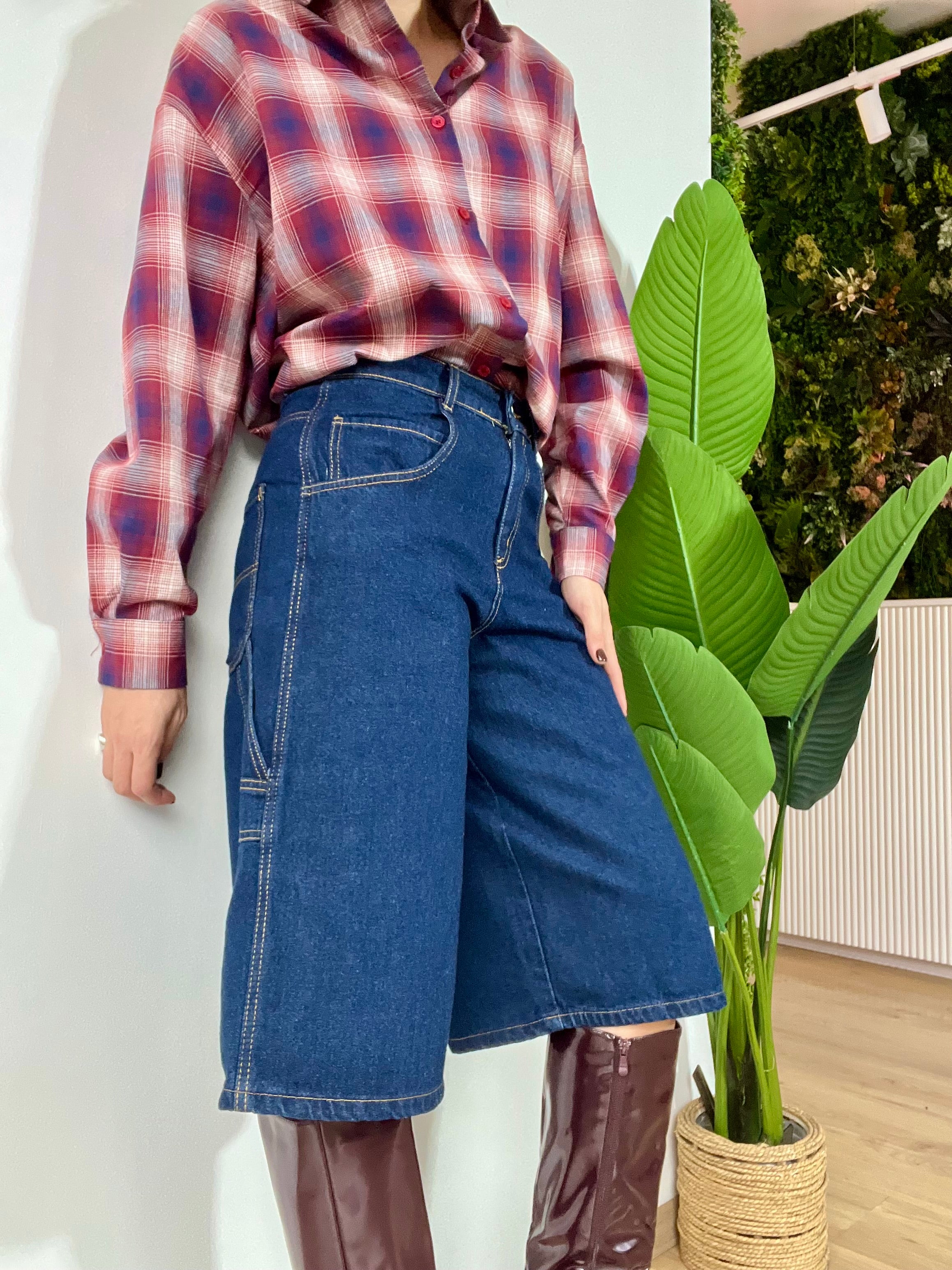 Bermuda in denim blu navy carpenter