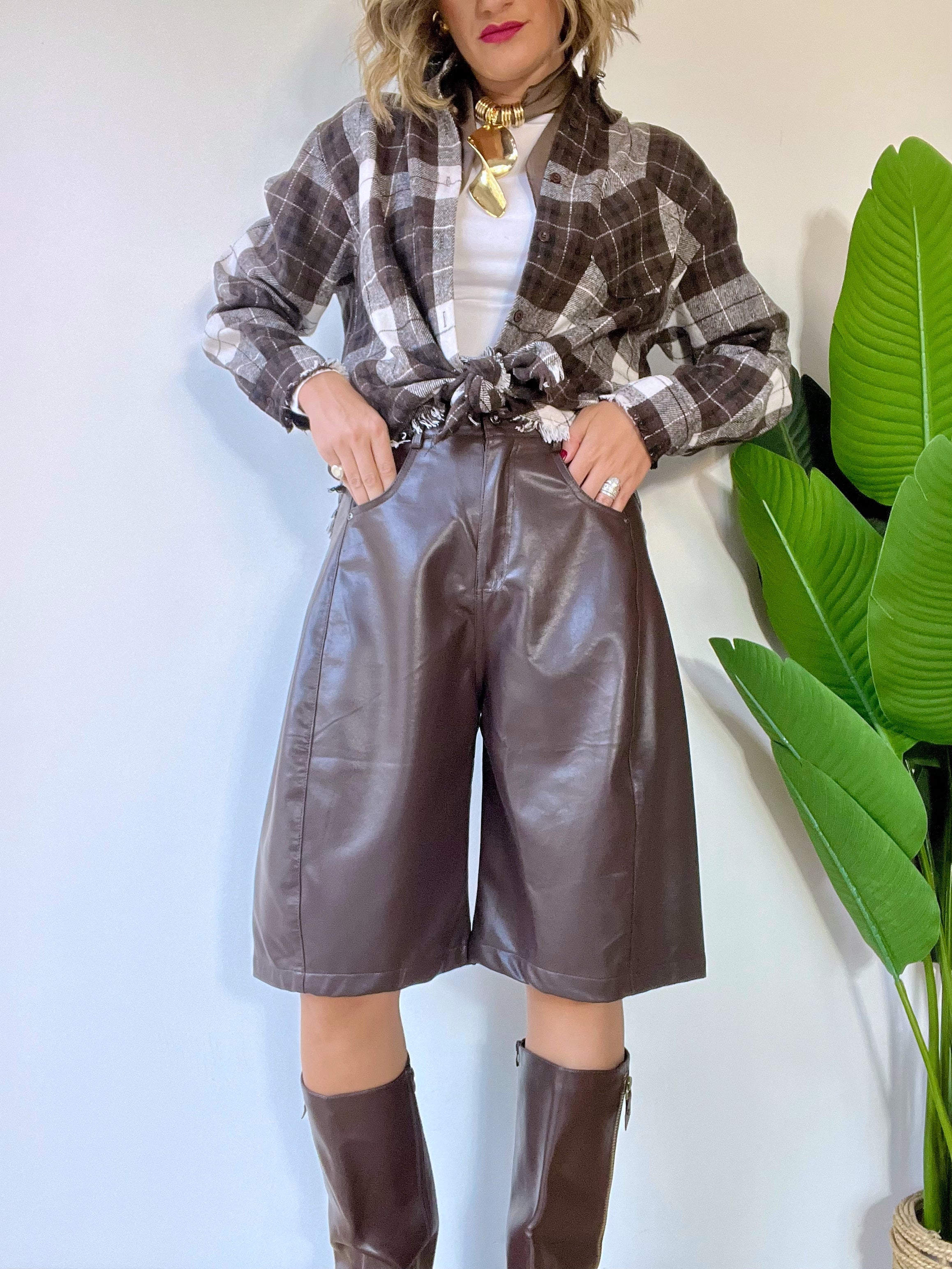 Camicia a quadri in flanellina