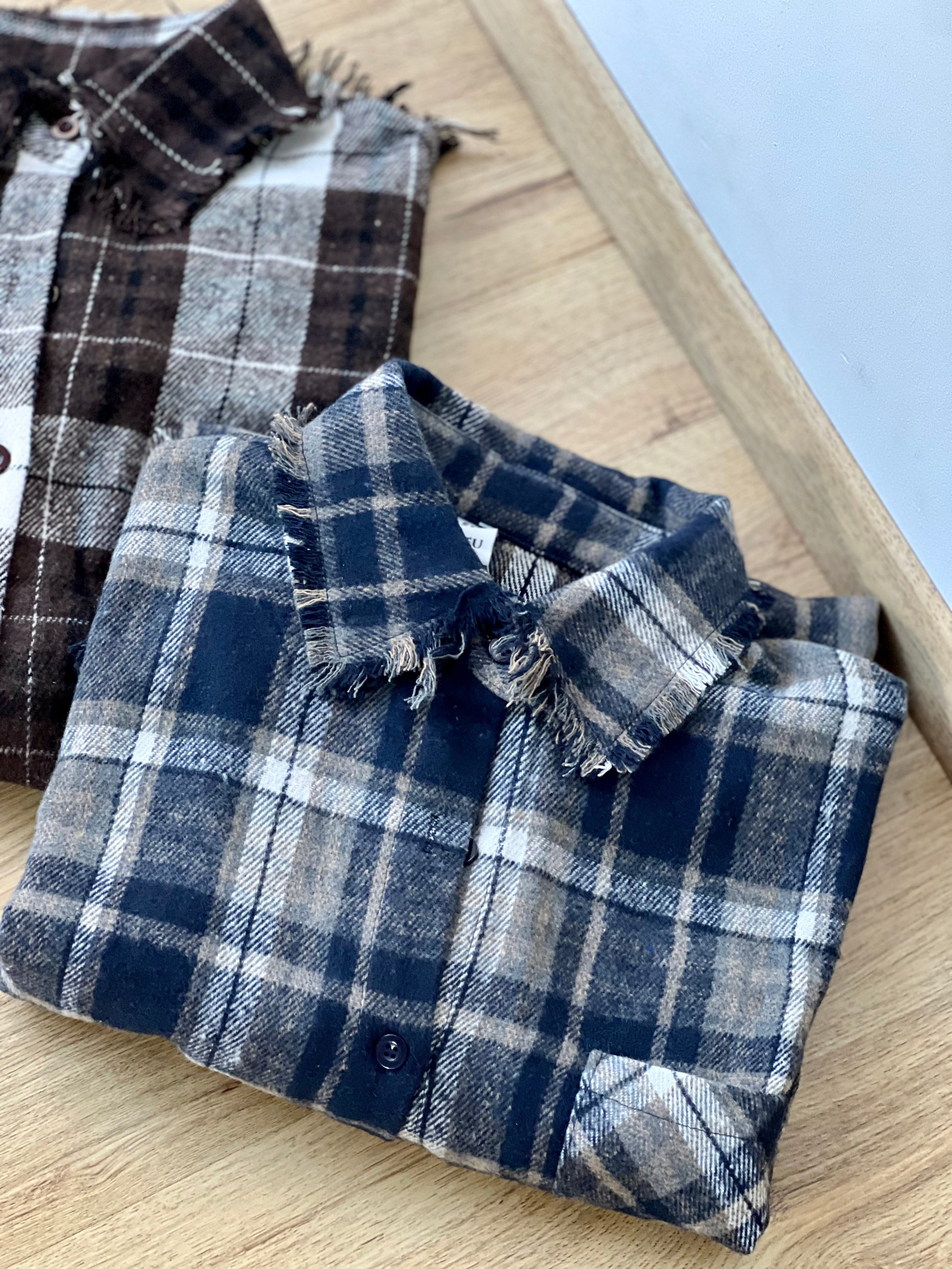 Camicia a quadri in flanellina