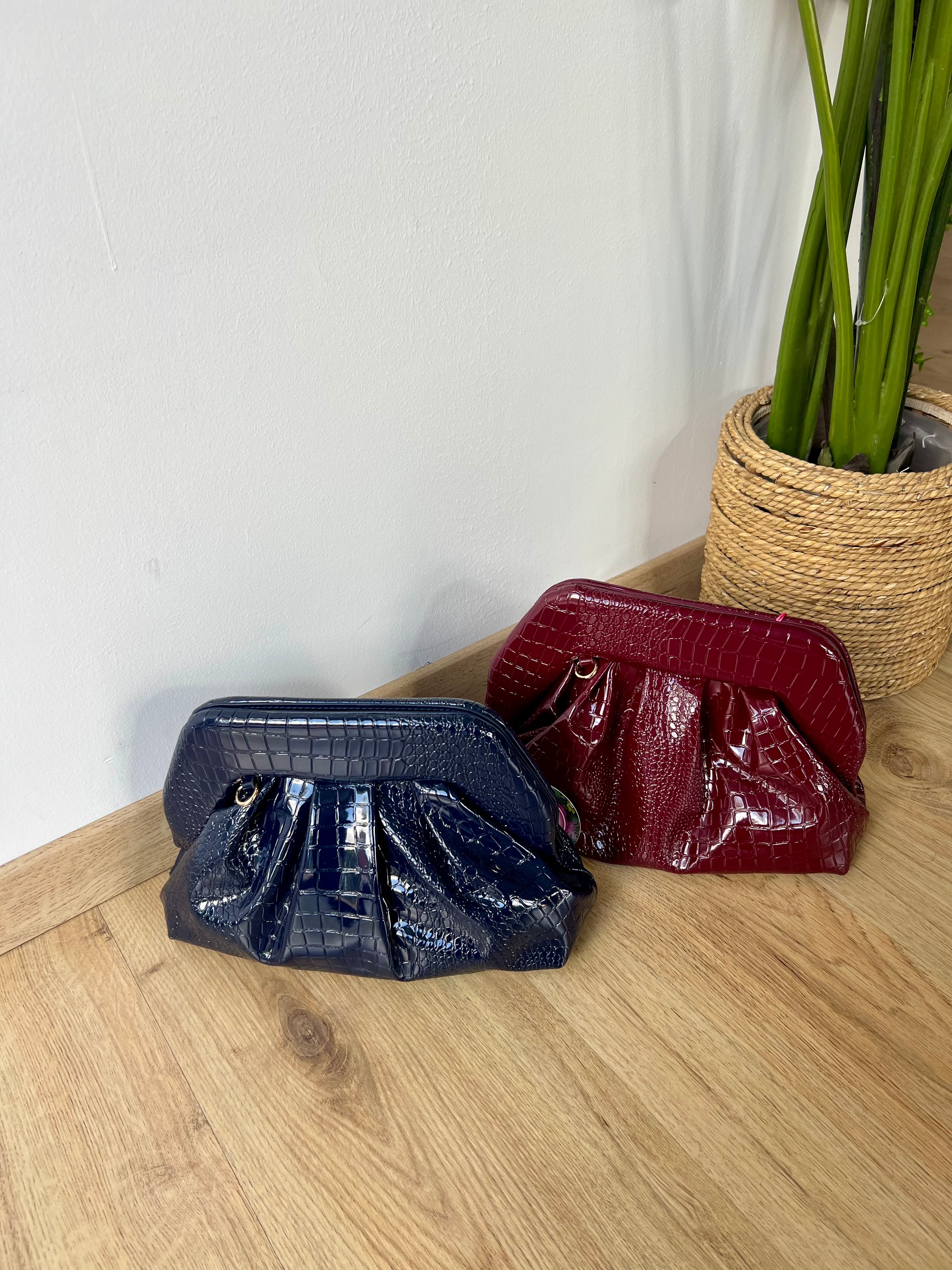 Pochette martellata lucida