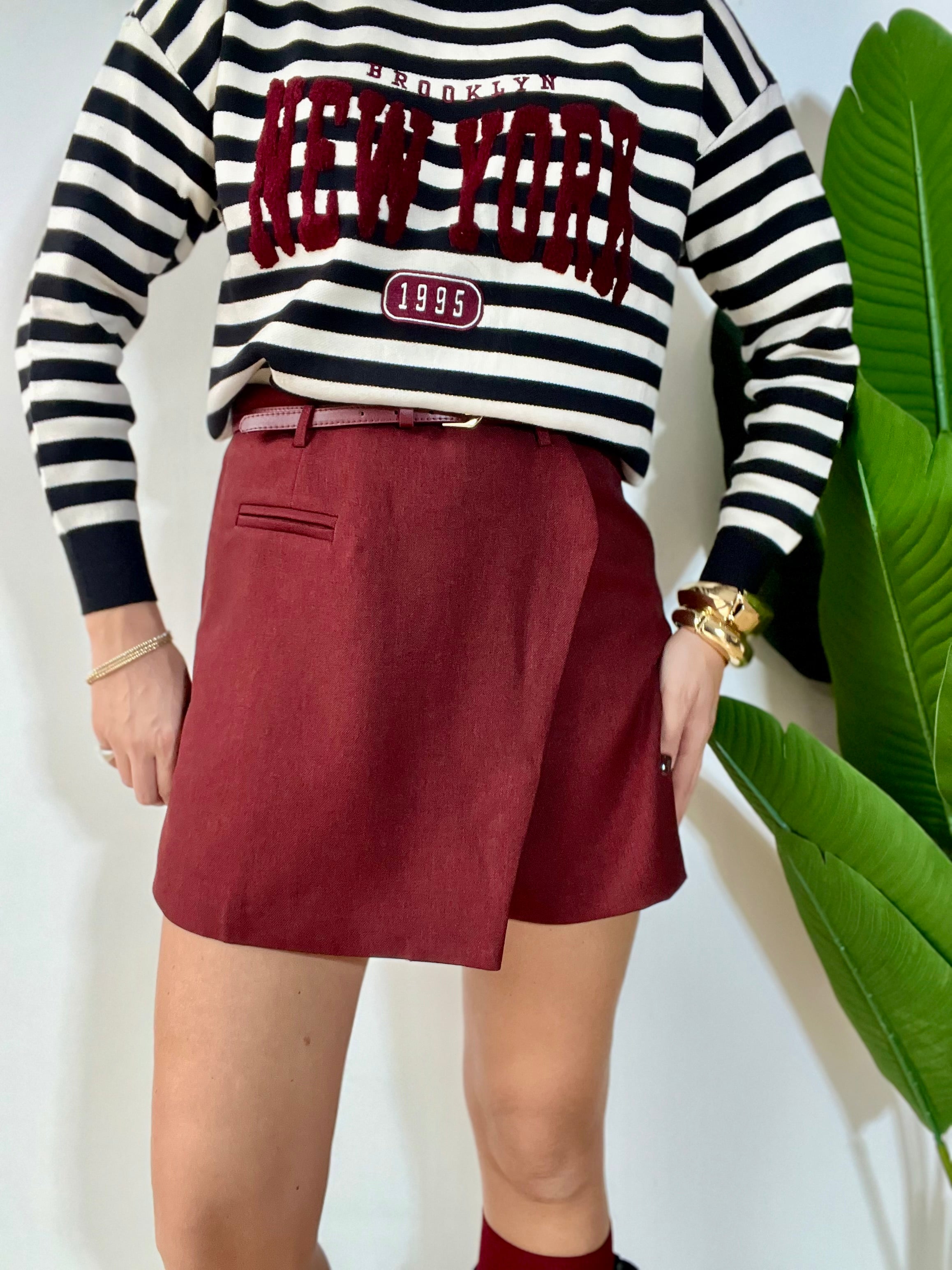 Maglioncino rigato NEW YORK