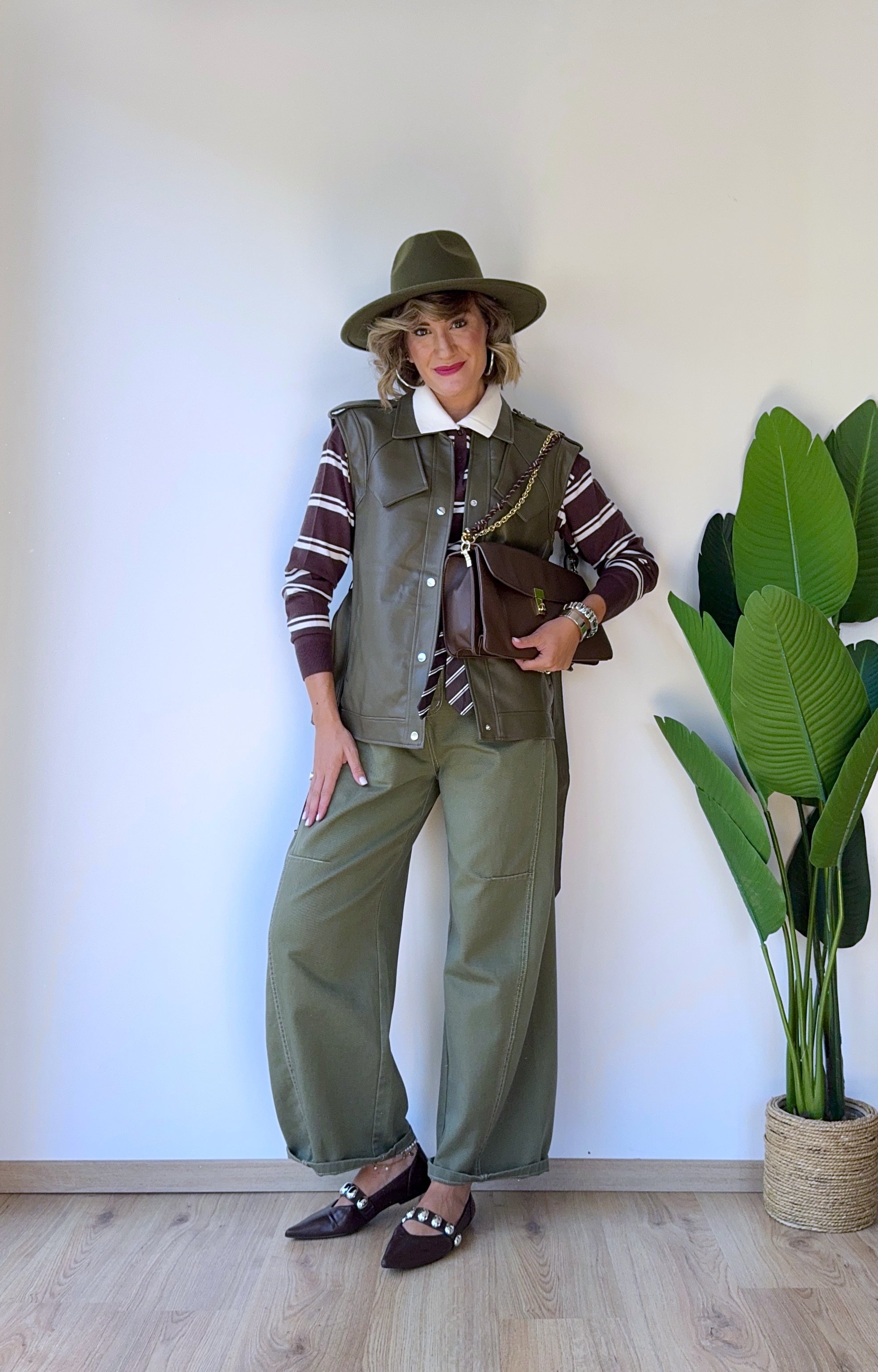 Jeans Verdone balloon con cintura a cravatta