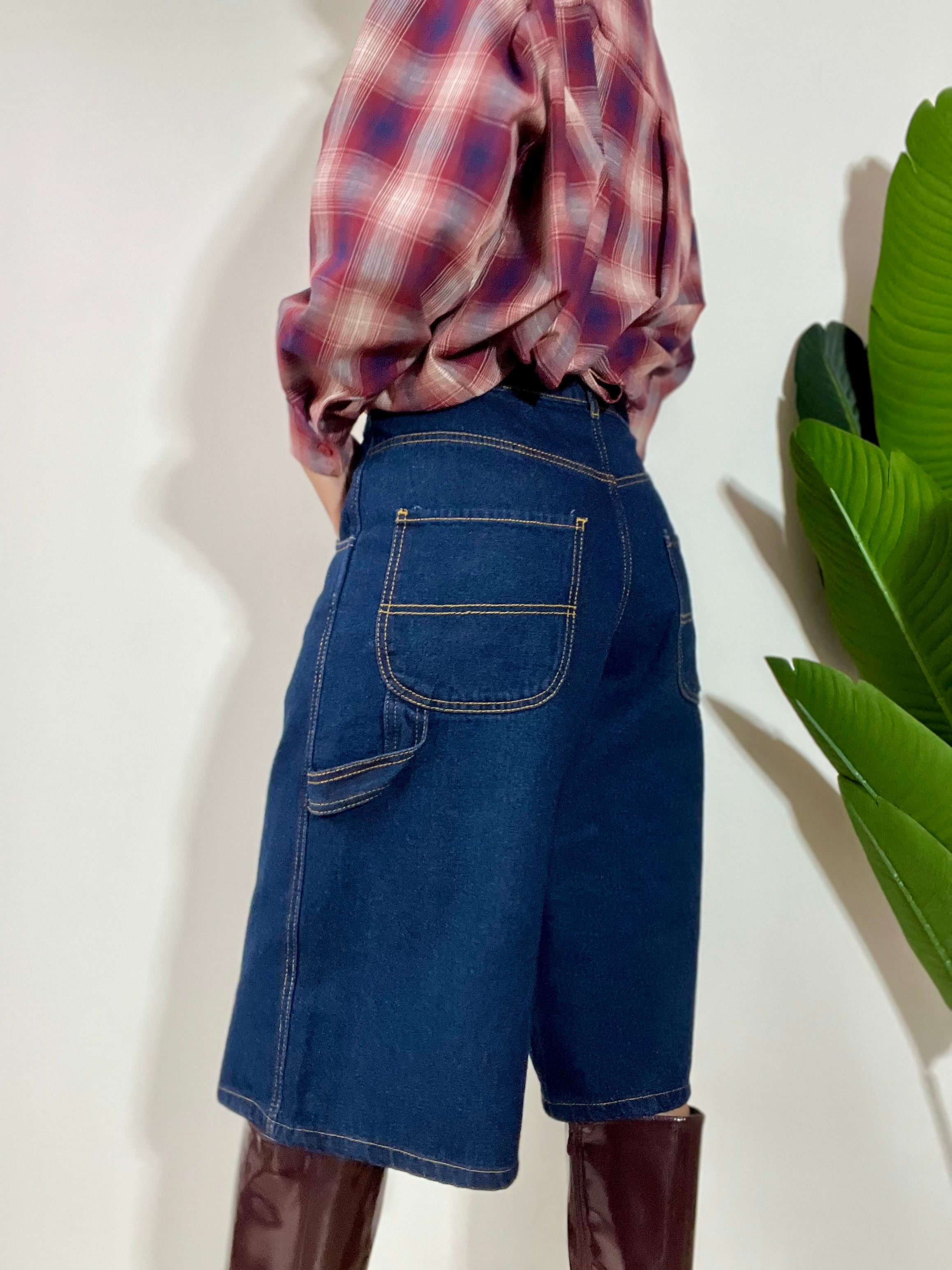 Bermuda in denim blu navy carpenter