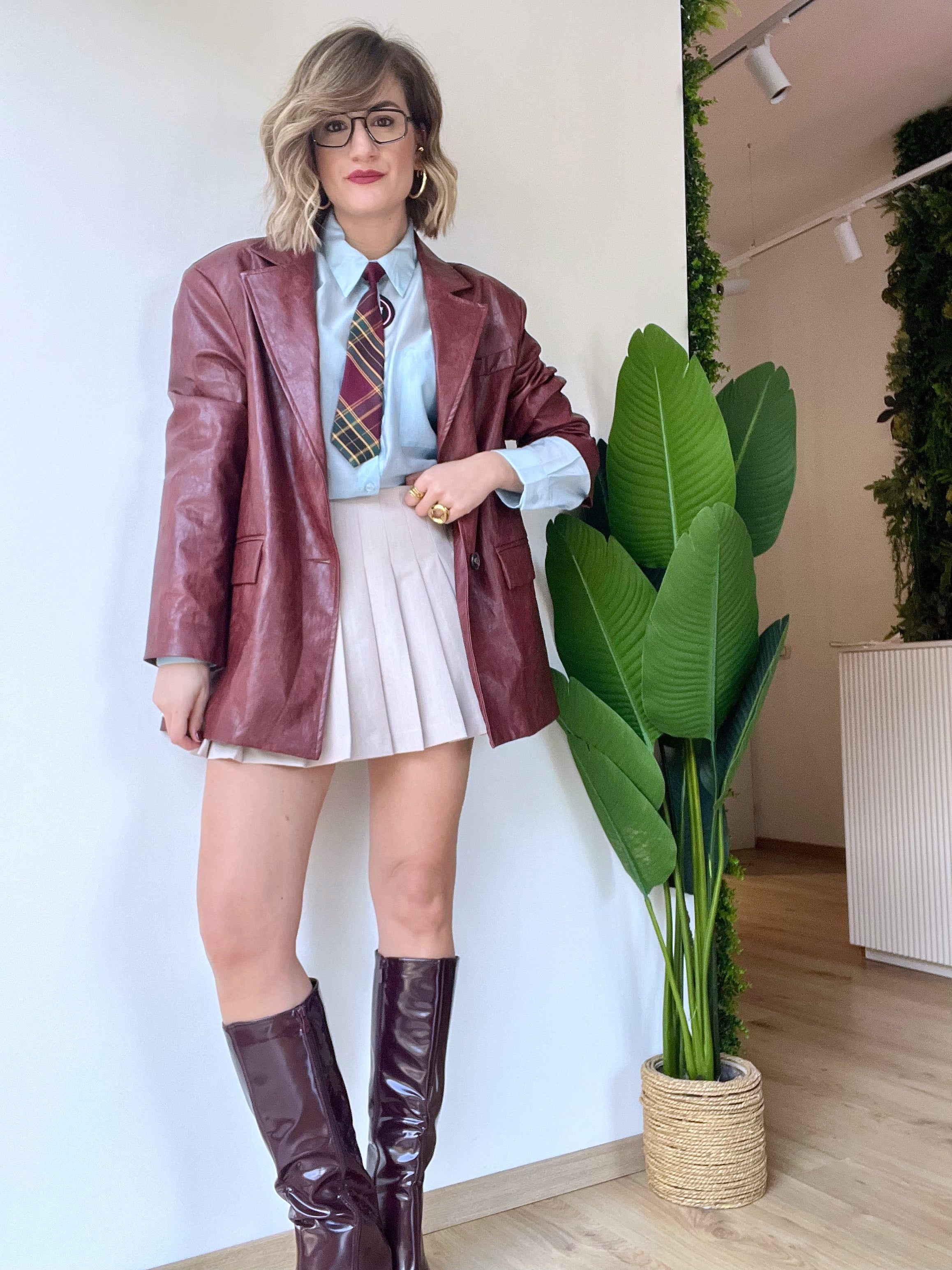 Mini skirt college beige