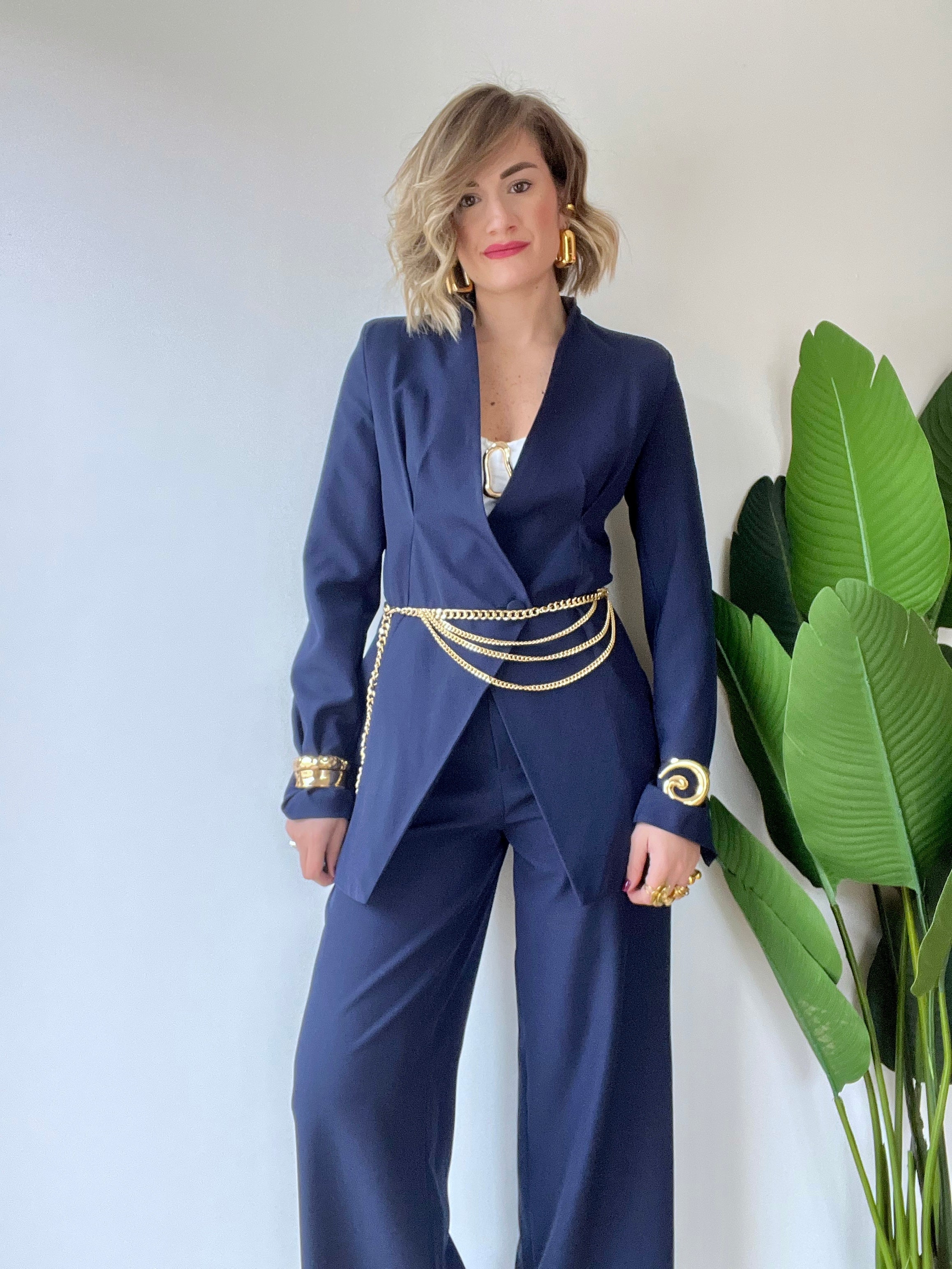Tailleur con blazer circus blu notte