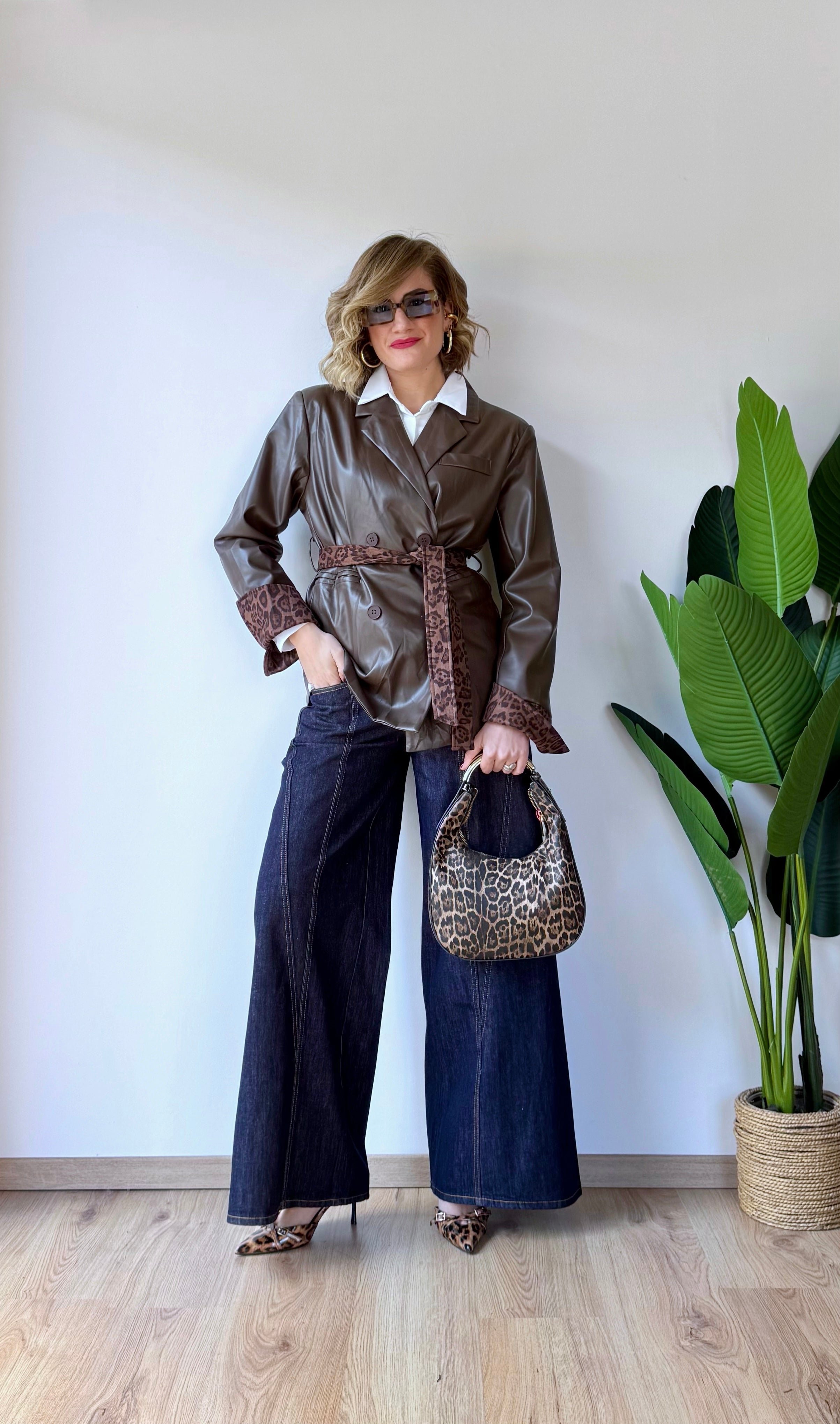 Pochette mezzaluna animalier