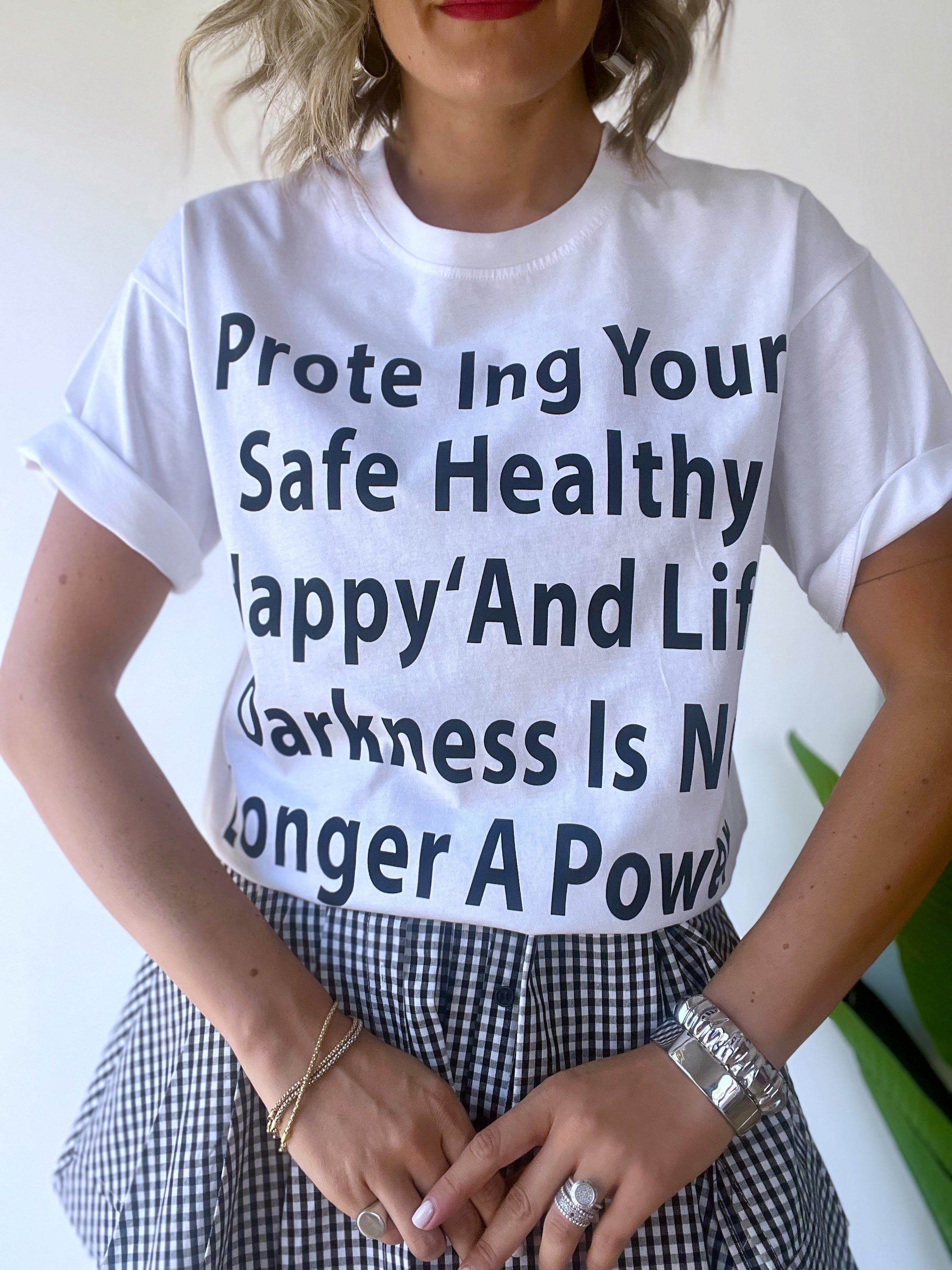 Maxi t-shirt in cotone con scritte