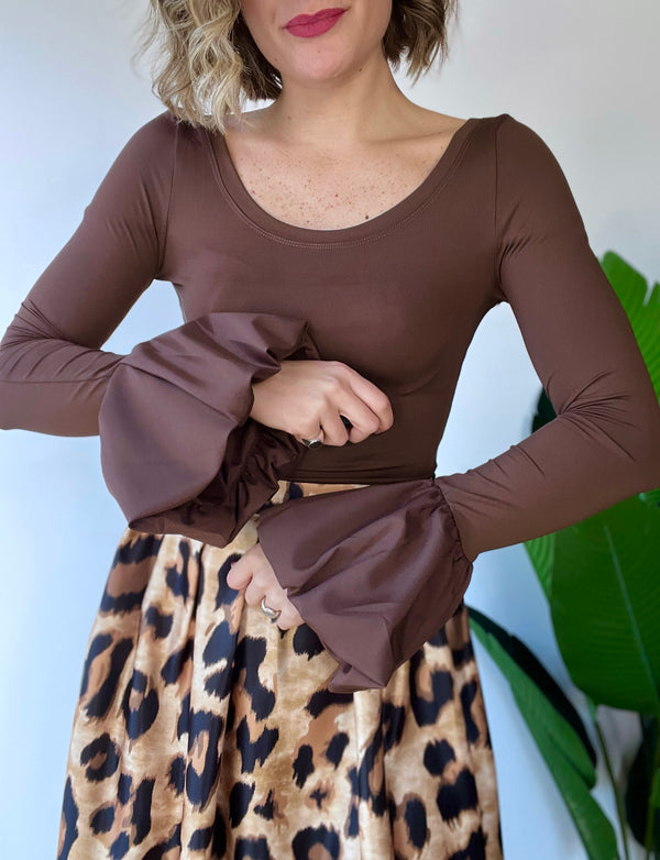 Maglia in lycra con polsi ad ombrello