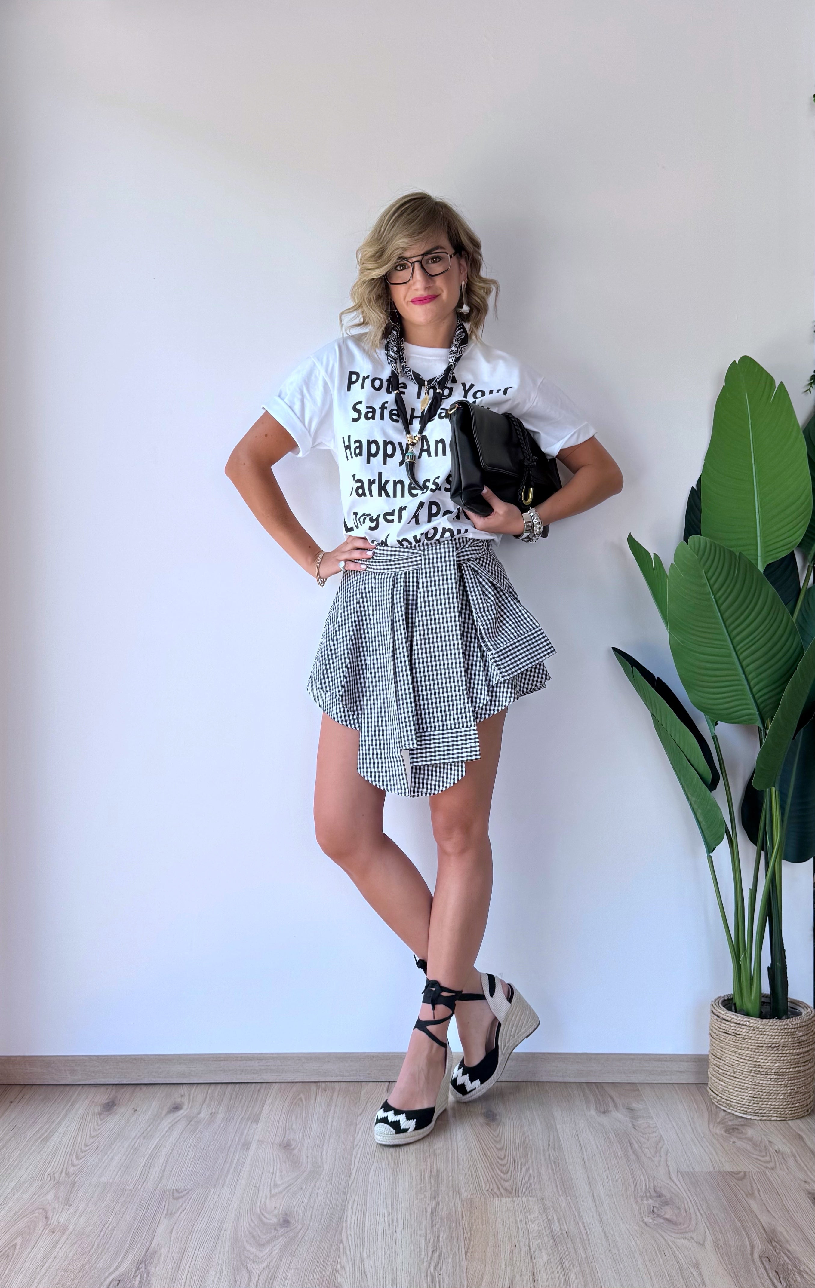 Maxi t-shirt in cotone con scritte