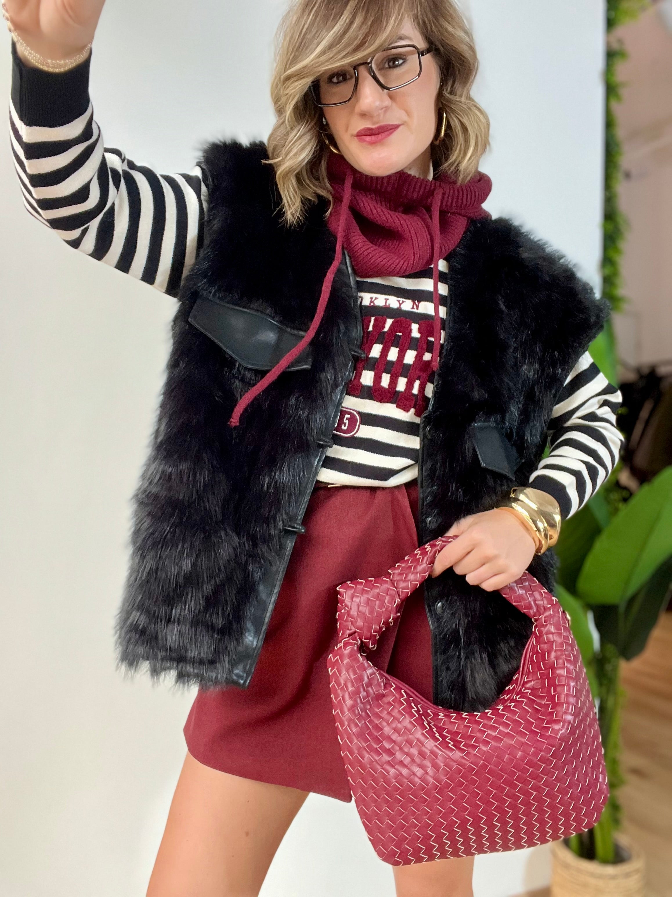 Maglioncino rigato NEW YORK