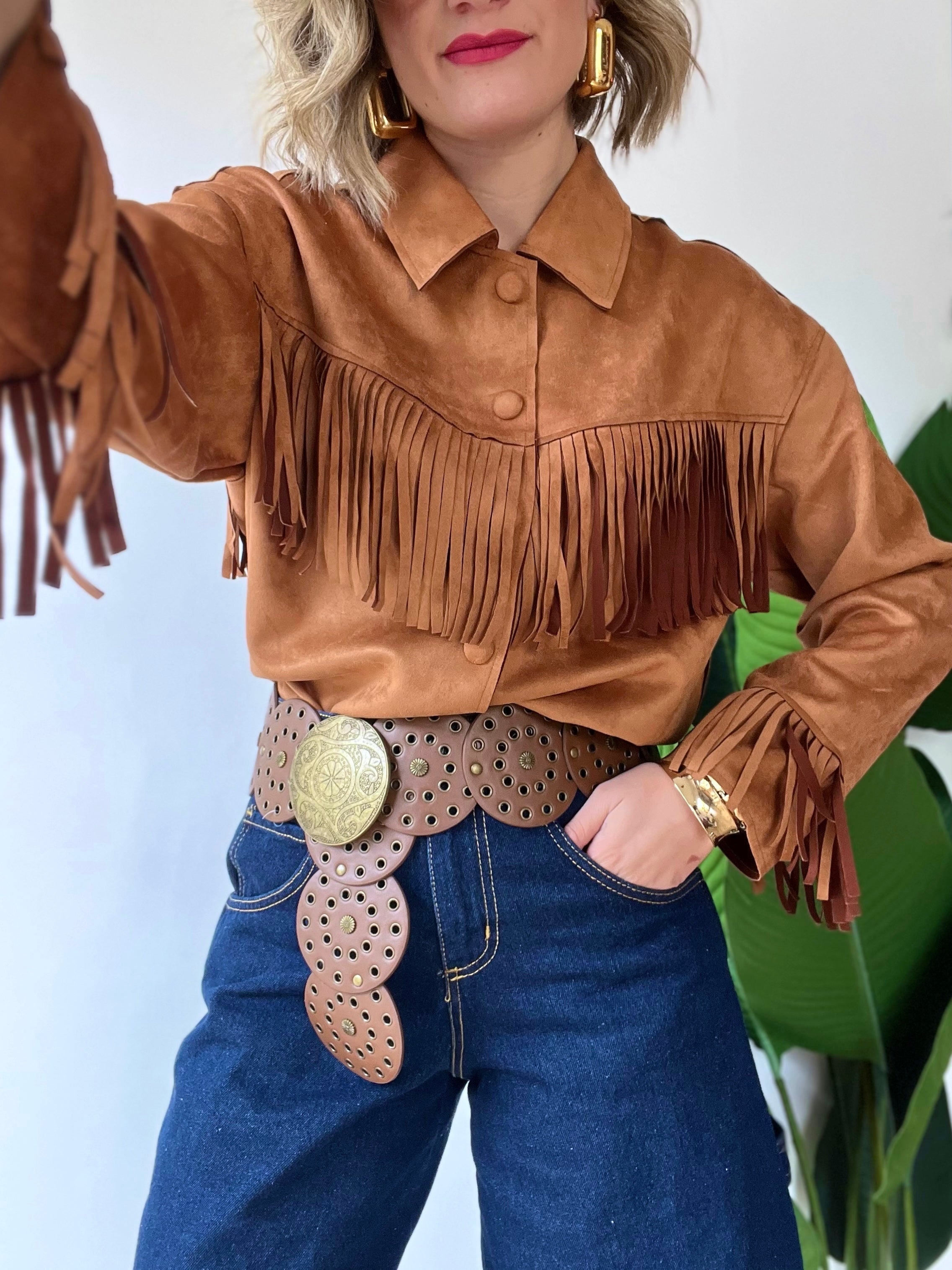 Camicia Texas con frange