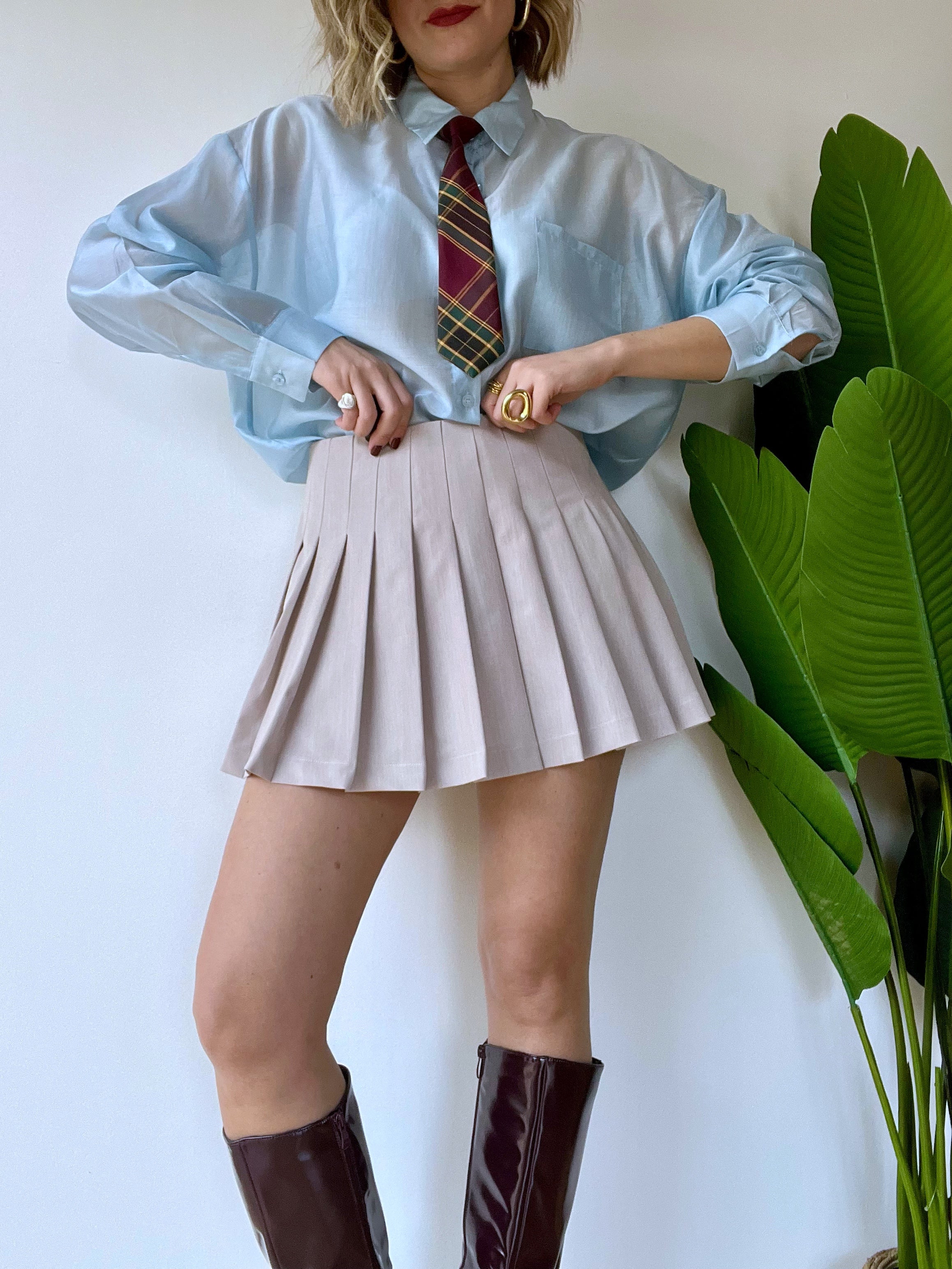 Mini skirt college beige