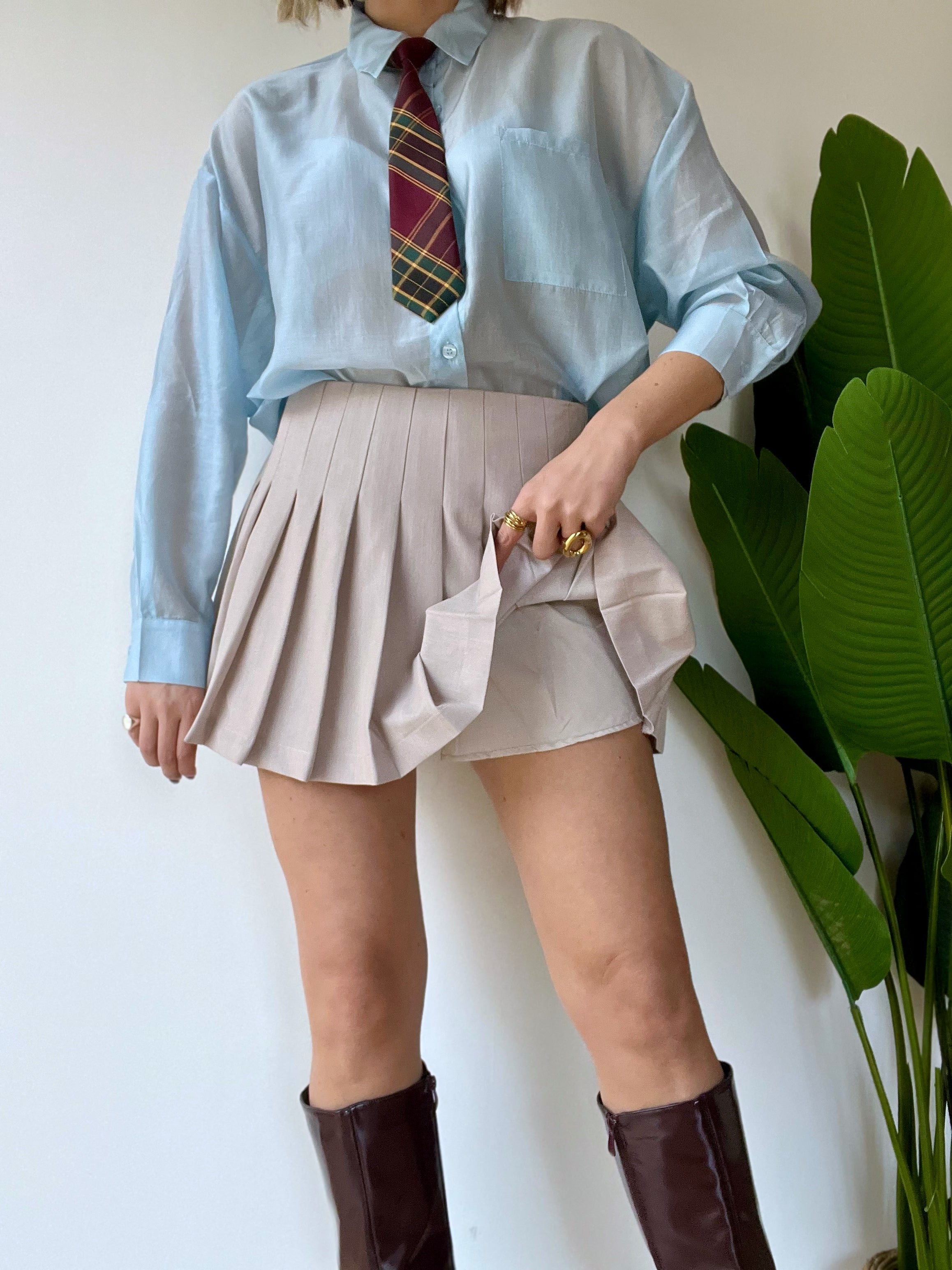 Mini skirt college beige