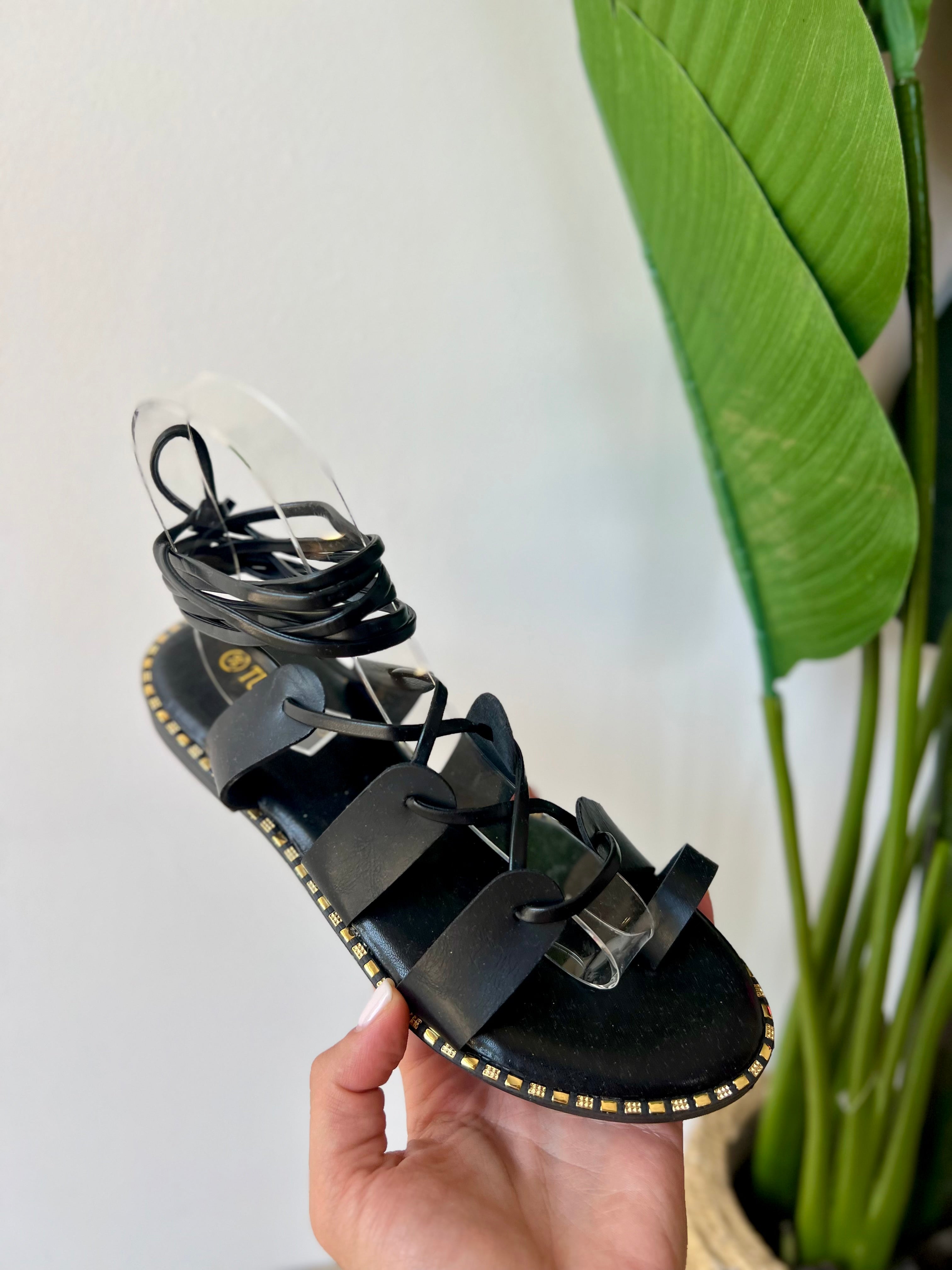 Sandalo alla schiava nero