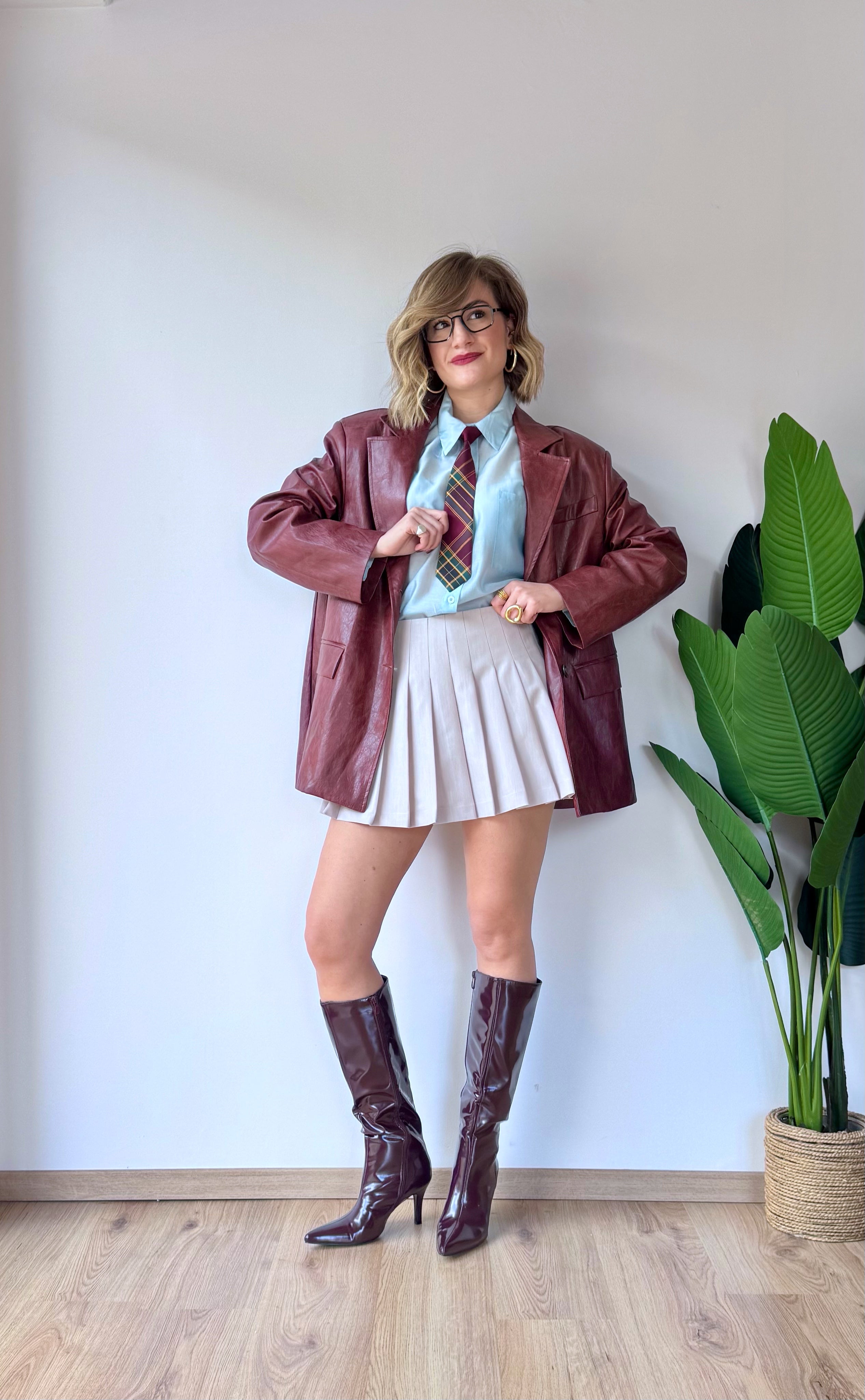 Mini skirt college beige