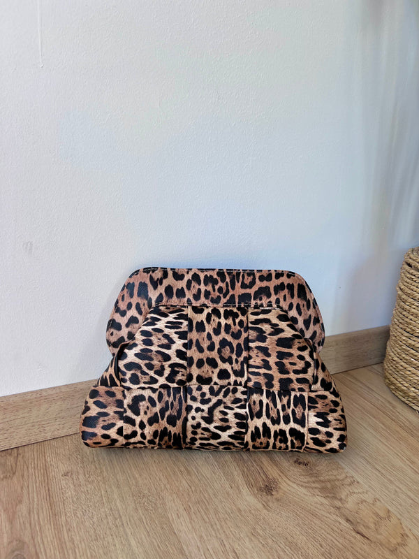 Pochette animalier intrecciata