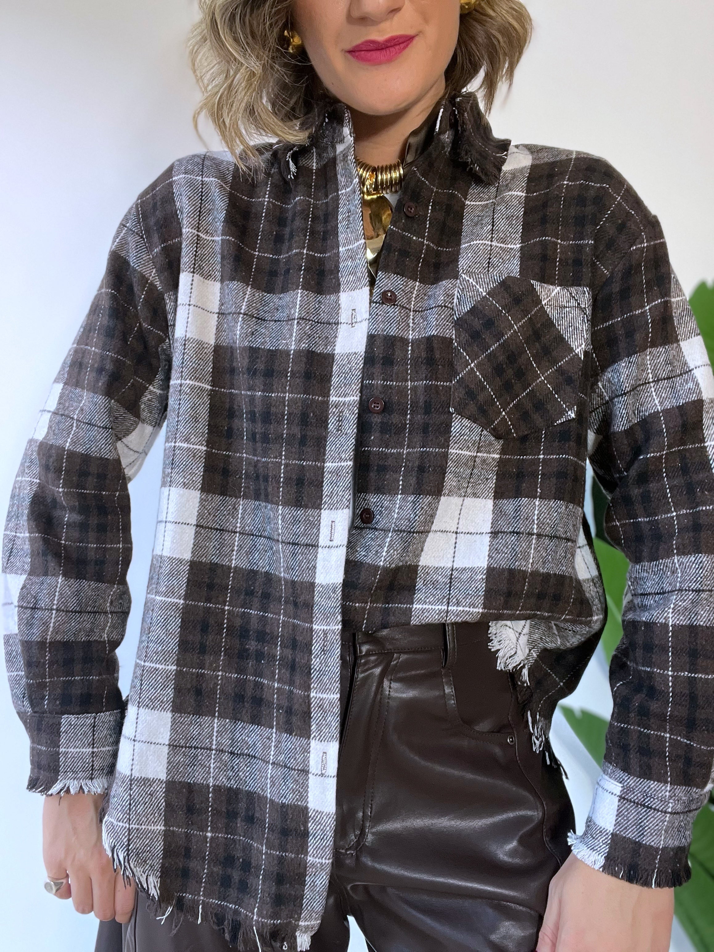 Camicia a quadri in flanellina