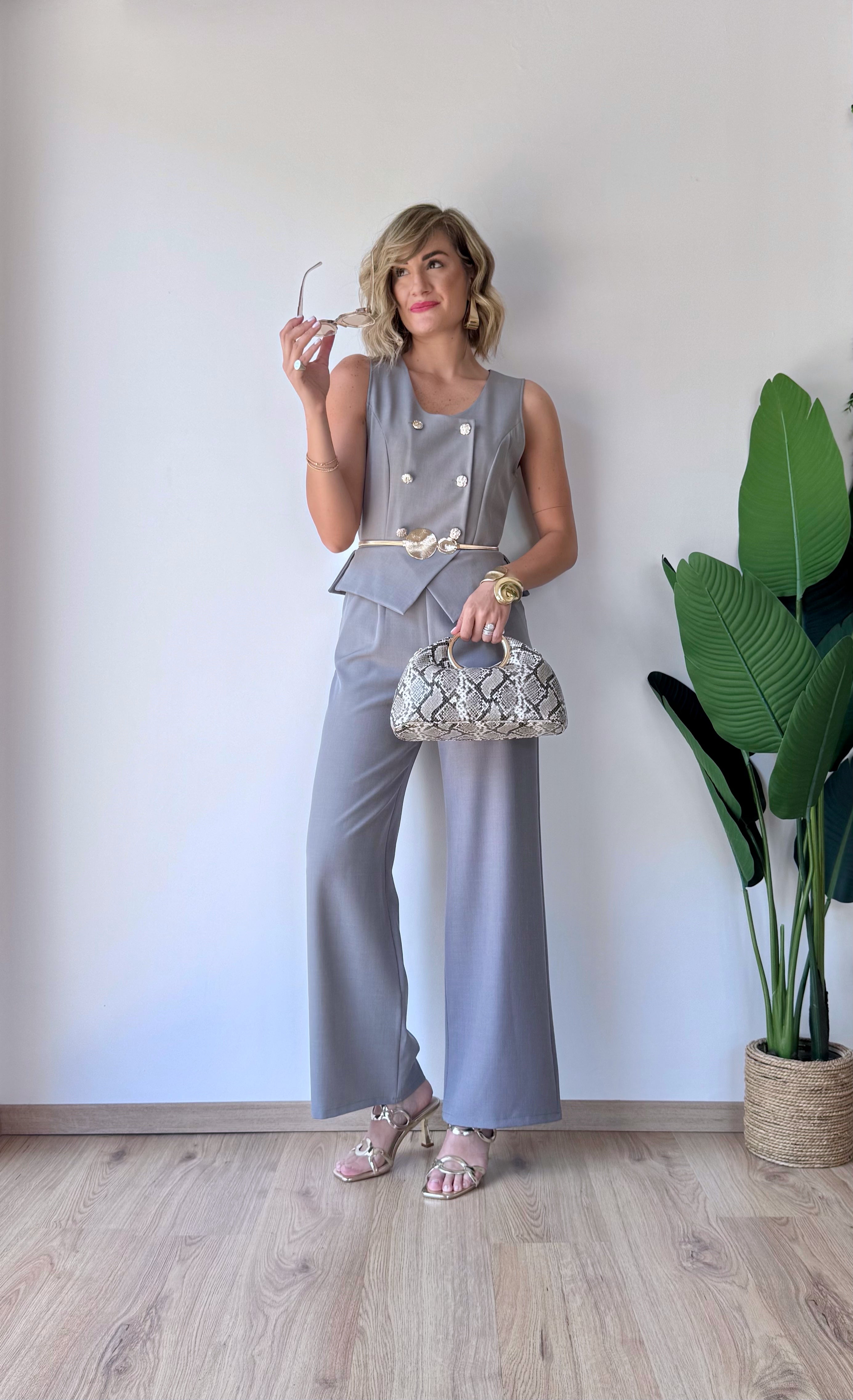 Tutone con finto doppiopetto GRIGIO