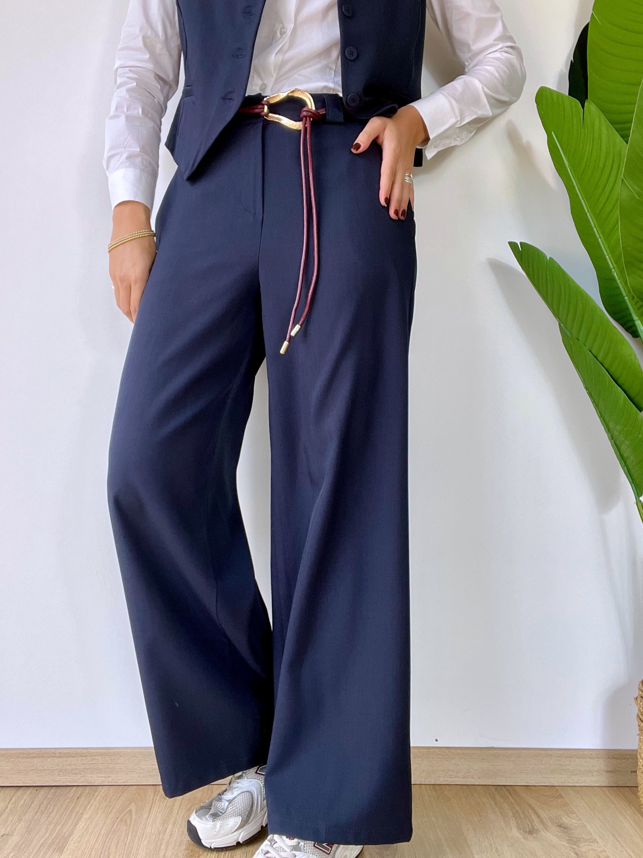 Coordinato blu notte con gilet