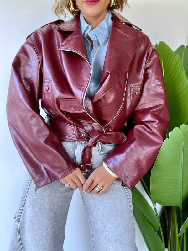 Chiodo oversize Bordeuax