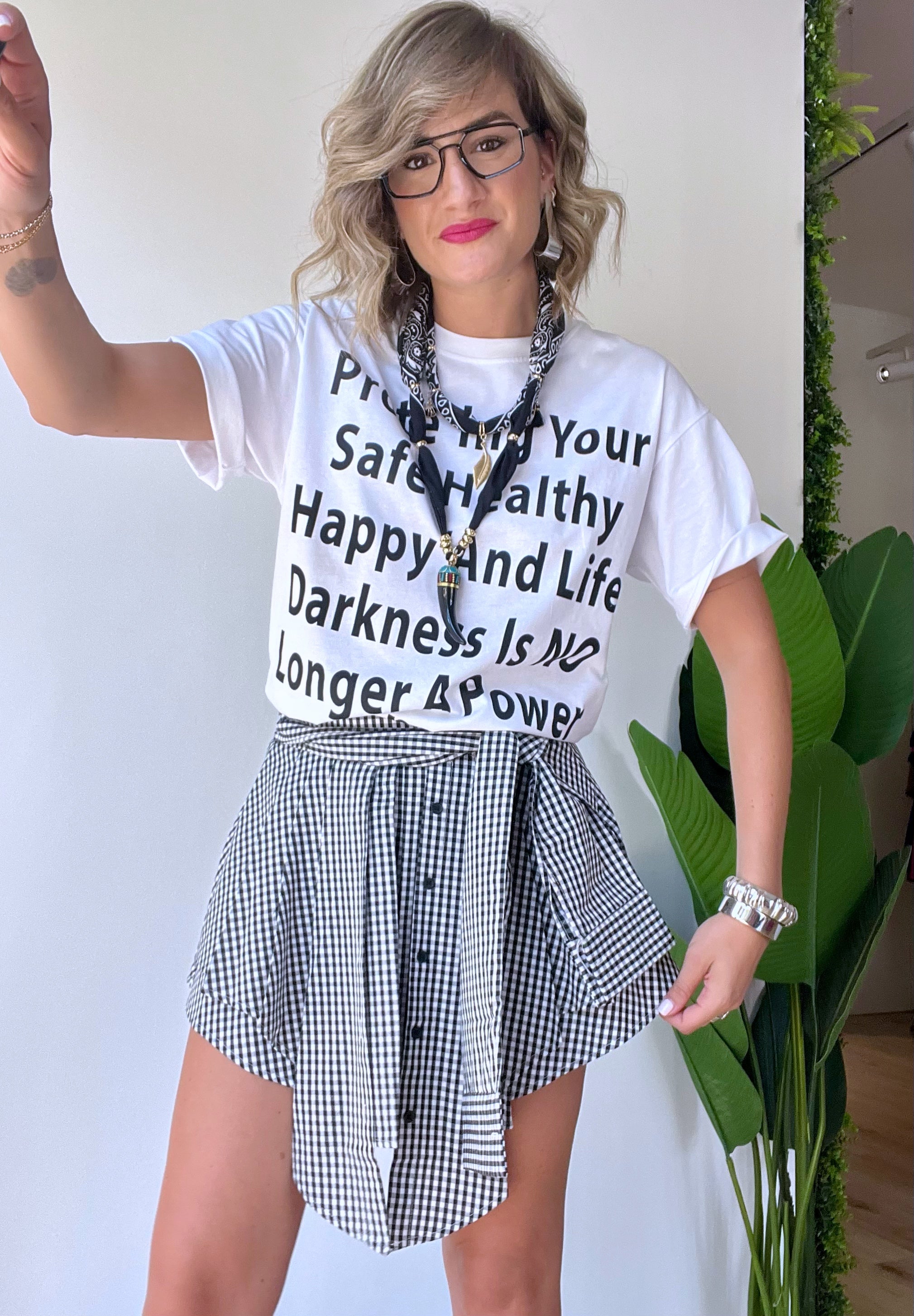 Maxi t-shirt in cotone con scritte