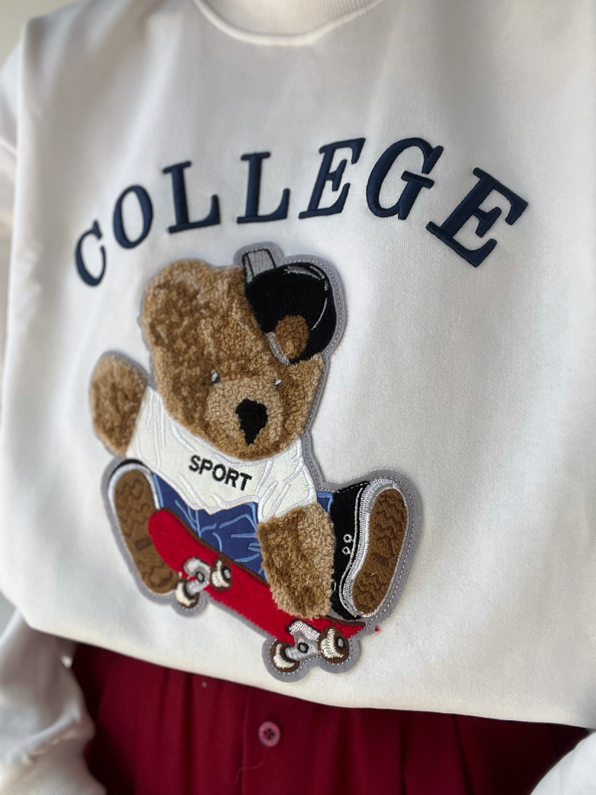 Felpa garzata orso college