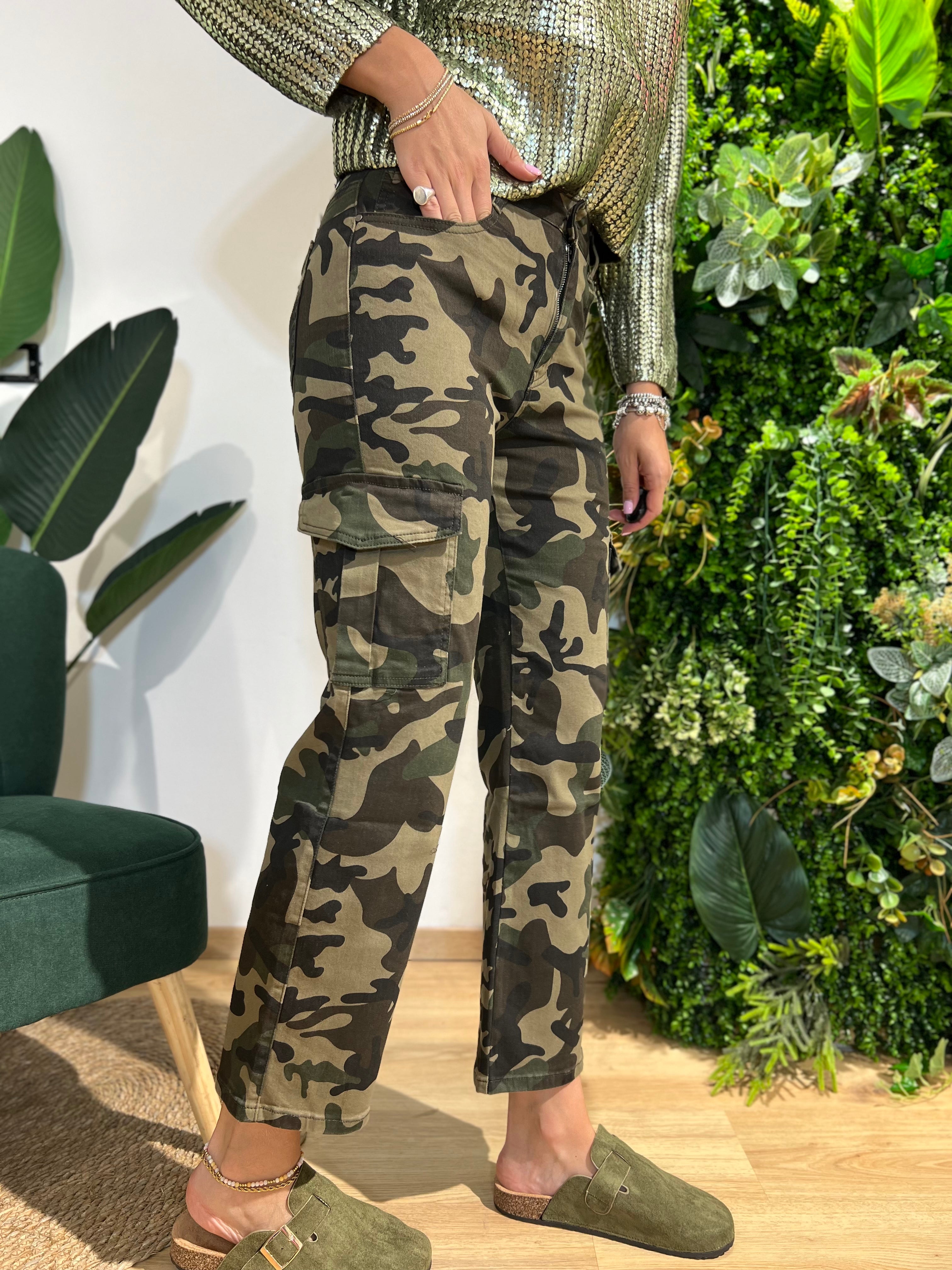 Jeans cargo camouflage