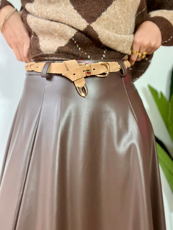 Cinturino intrecciato con fibbia