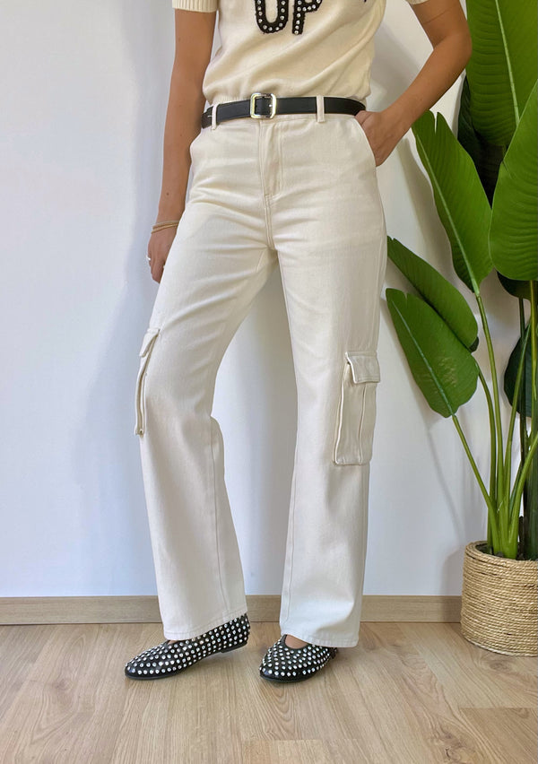 Jeans cargo  beige