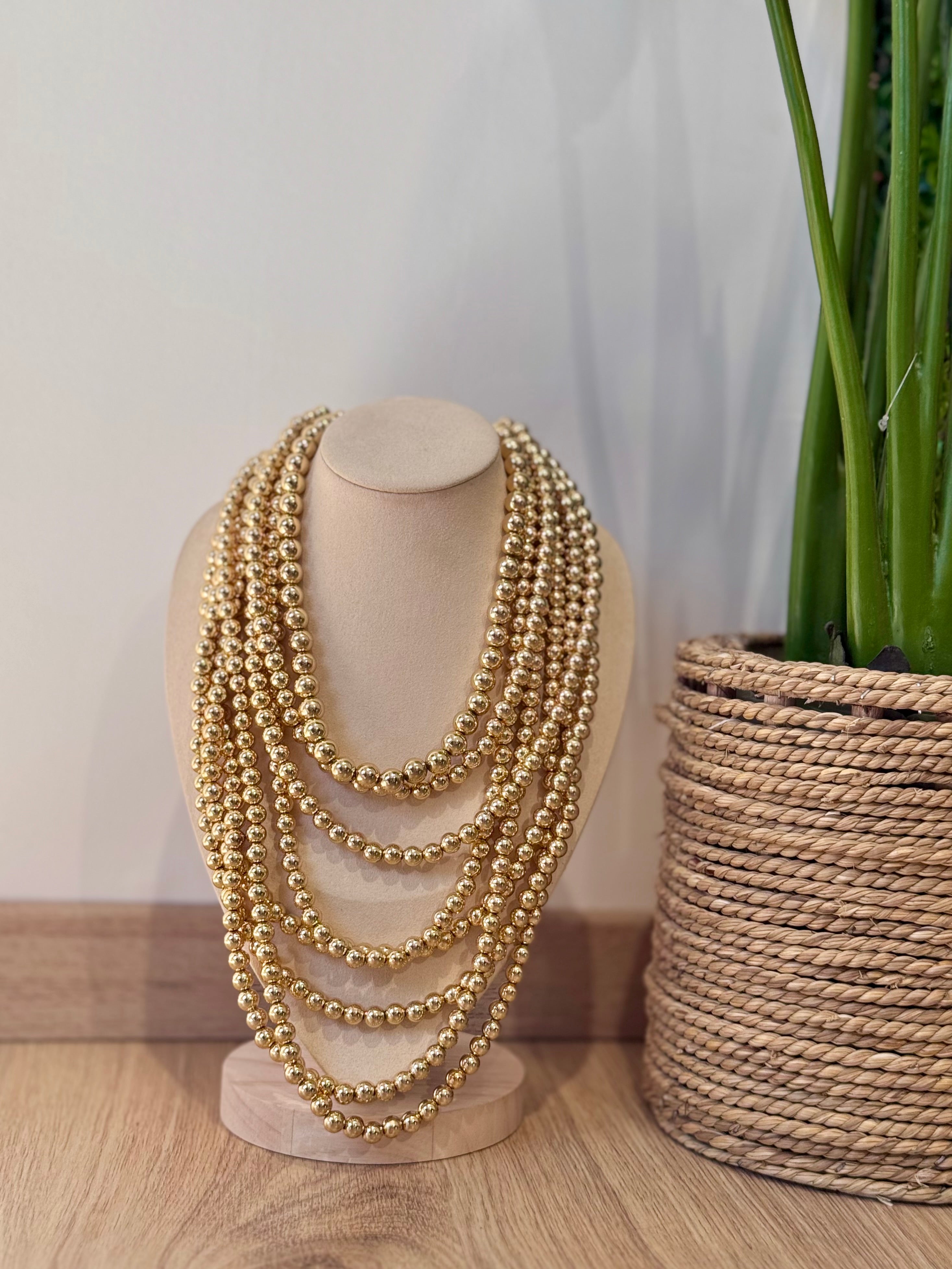 Collana multifili oro