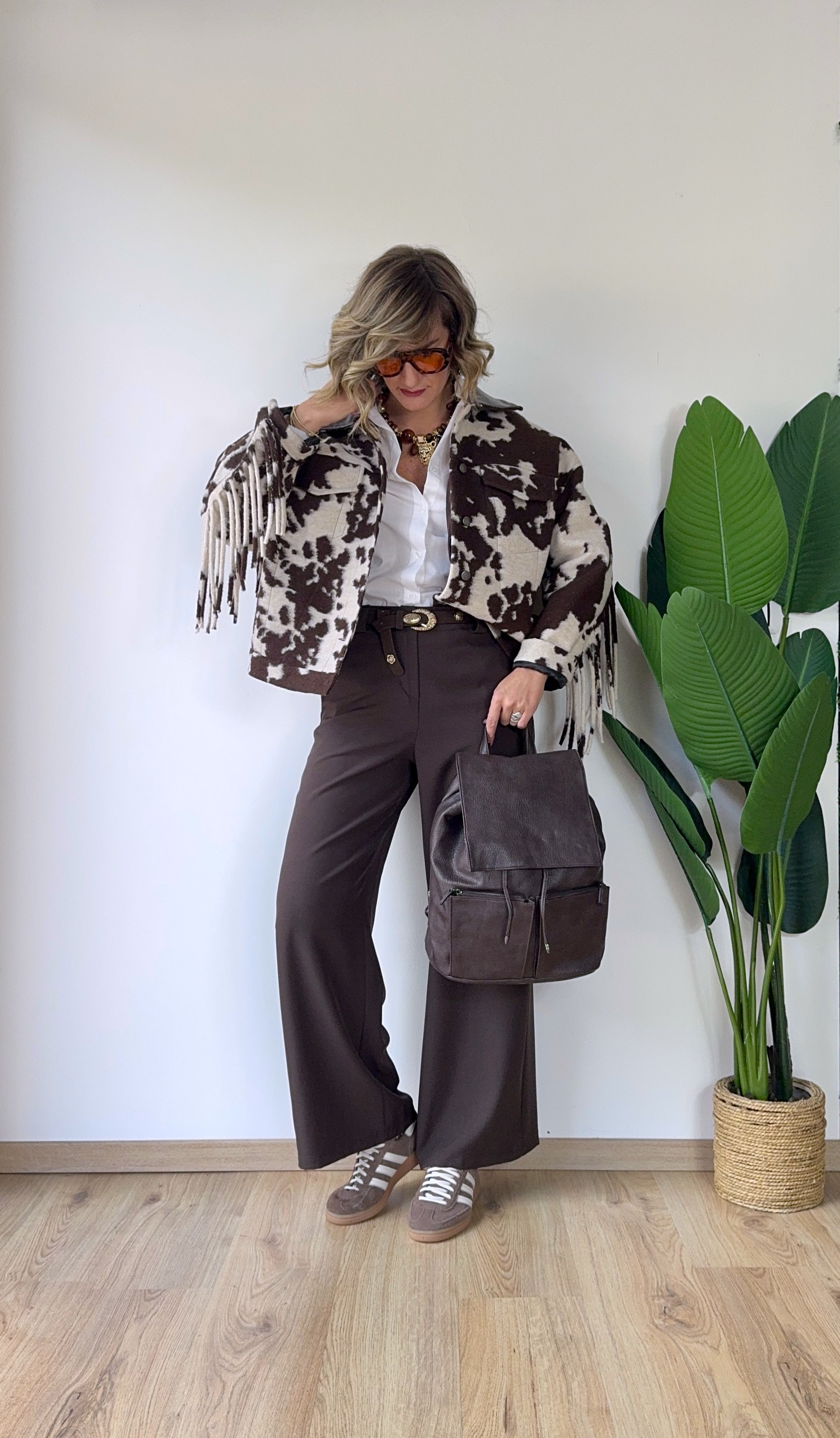 Coordinato marrone con gilet
