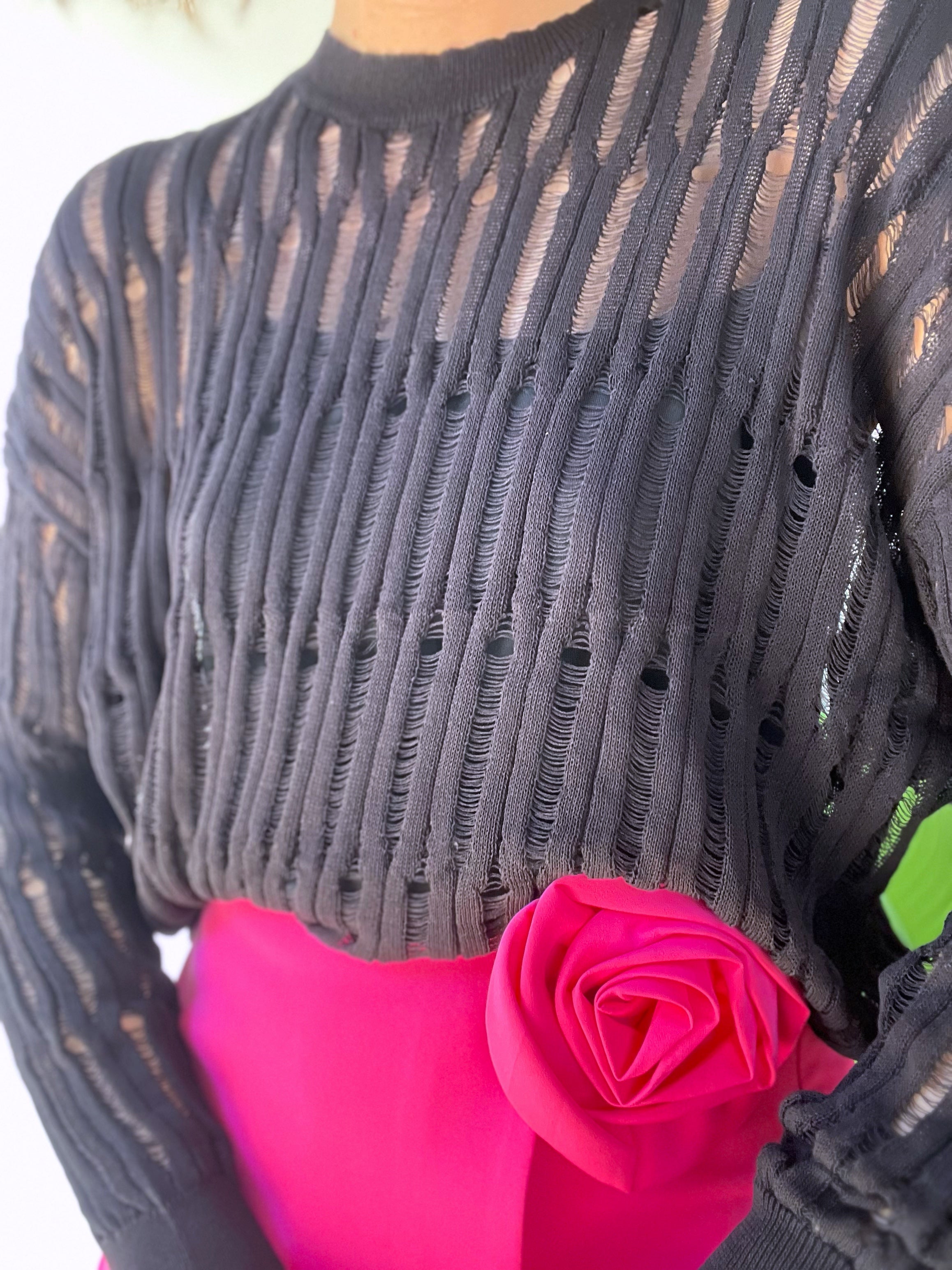 Maglia a rete semi trasparente