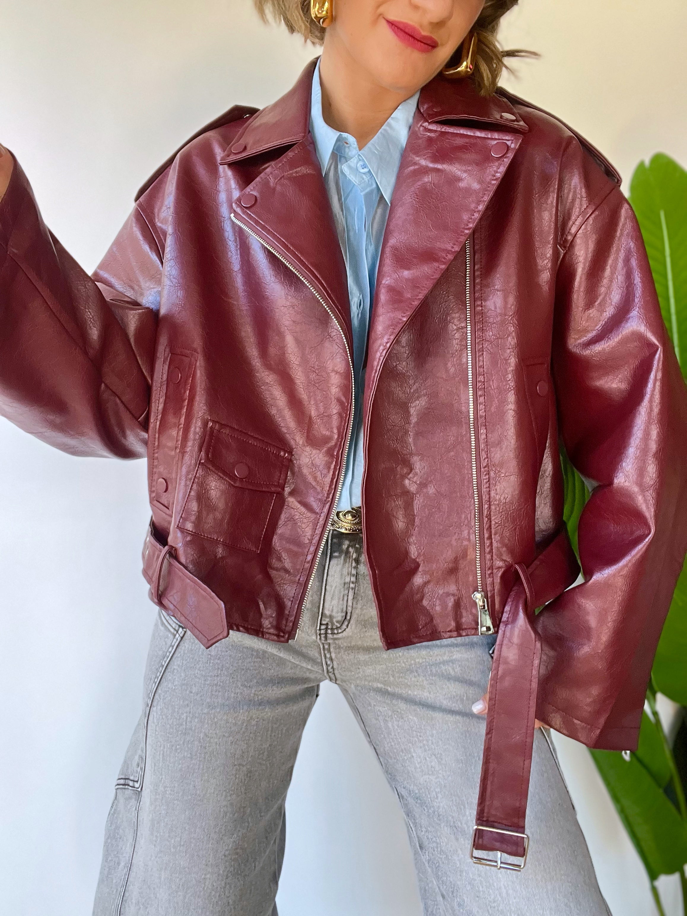 Chiodo oversize Bordeuax