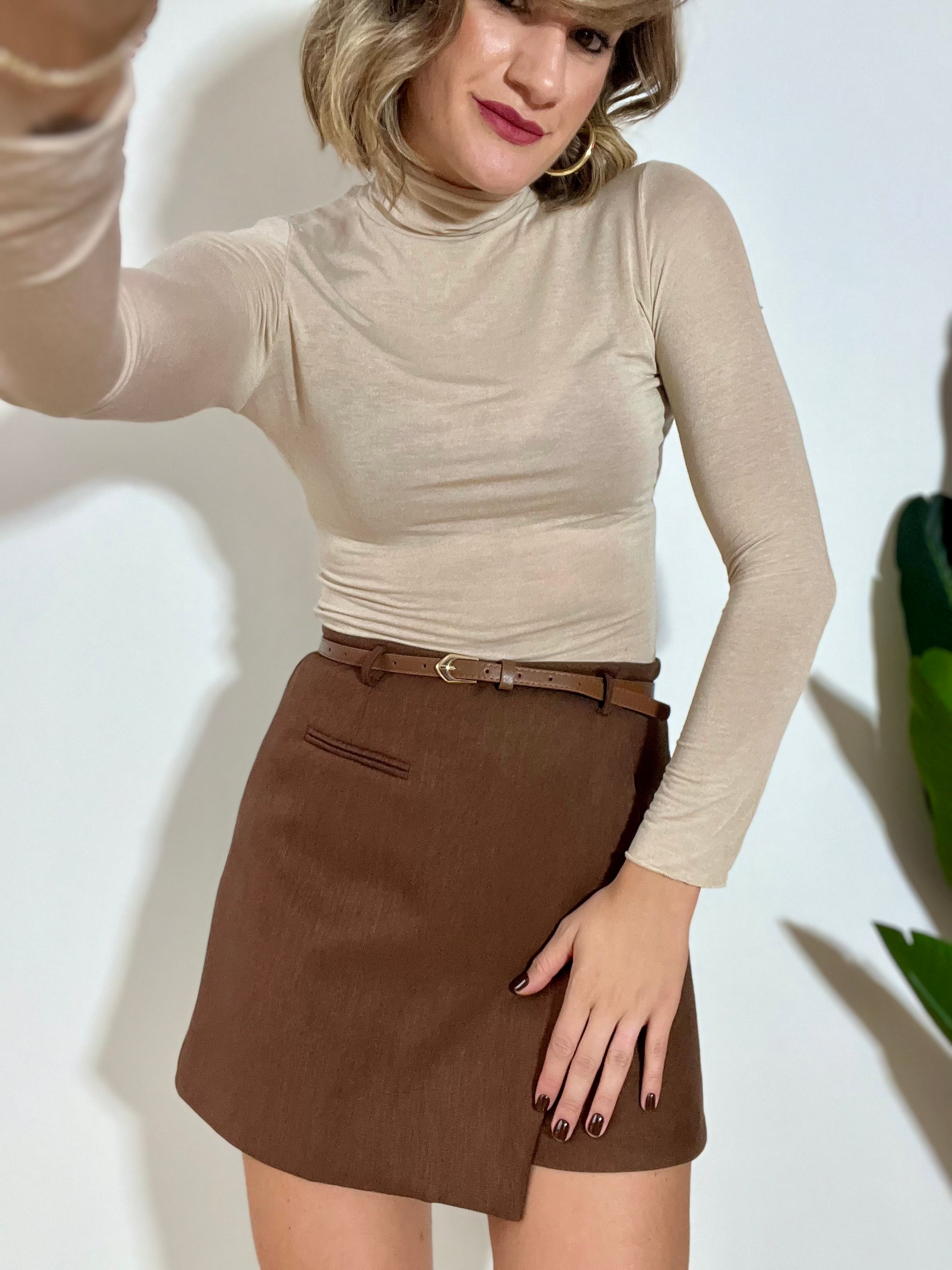 Velatina in cashmere con collo