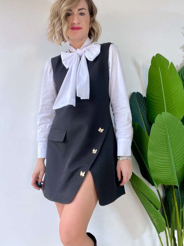 Vestito PINKlady con bottoni fiocco nero
