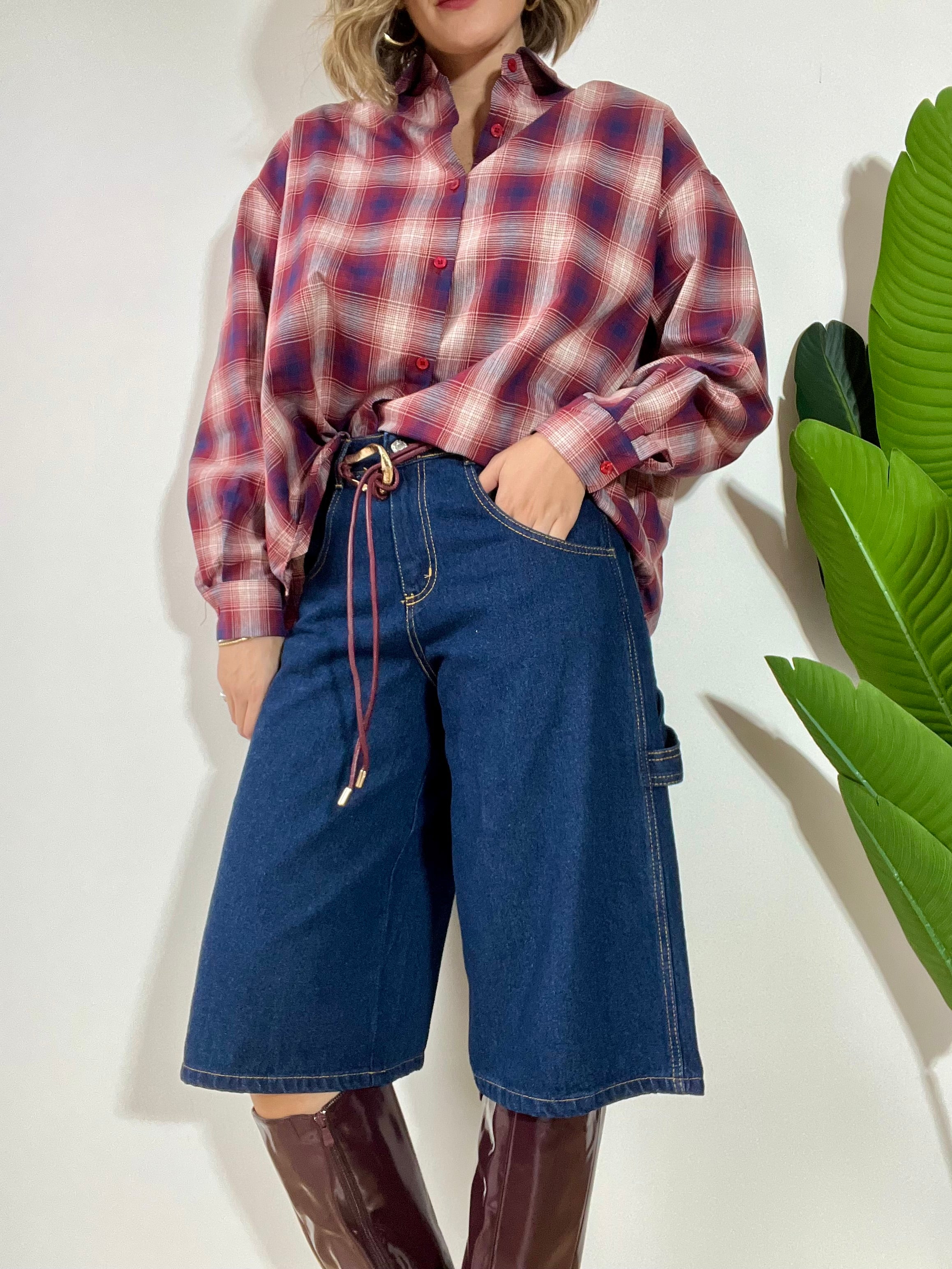 Bermuda in denim blu navy carpenter