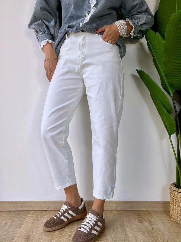 Jeans bianco mom fit