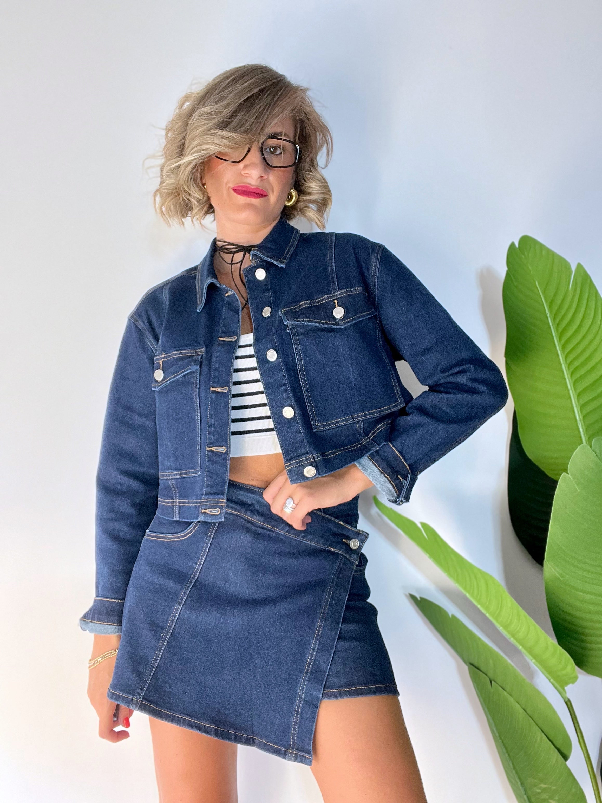 Giubbotto corto denim