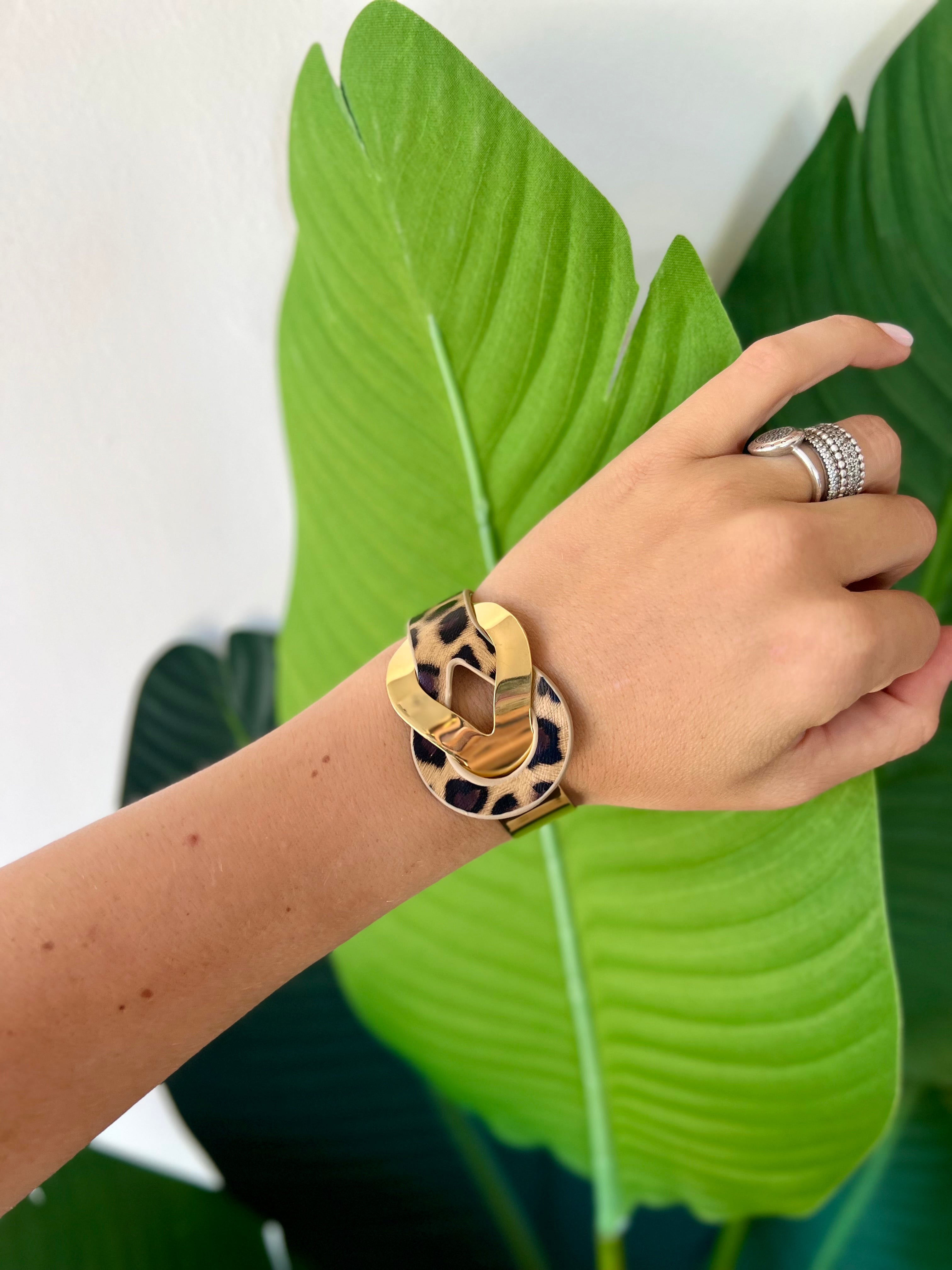 Bracciale incrocio animalier