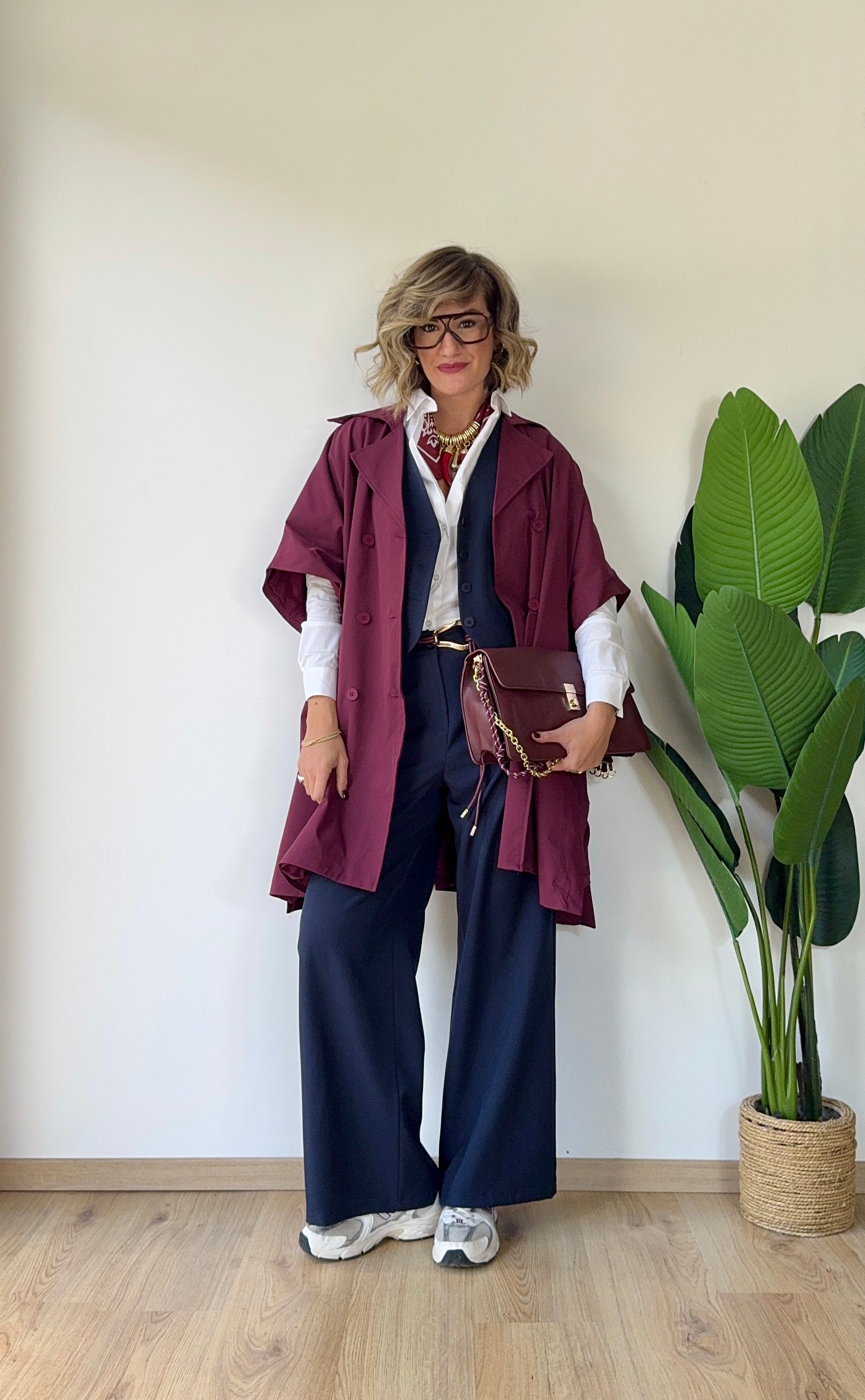 Coordinato blu notte con gilet