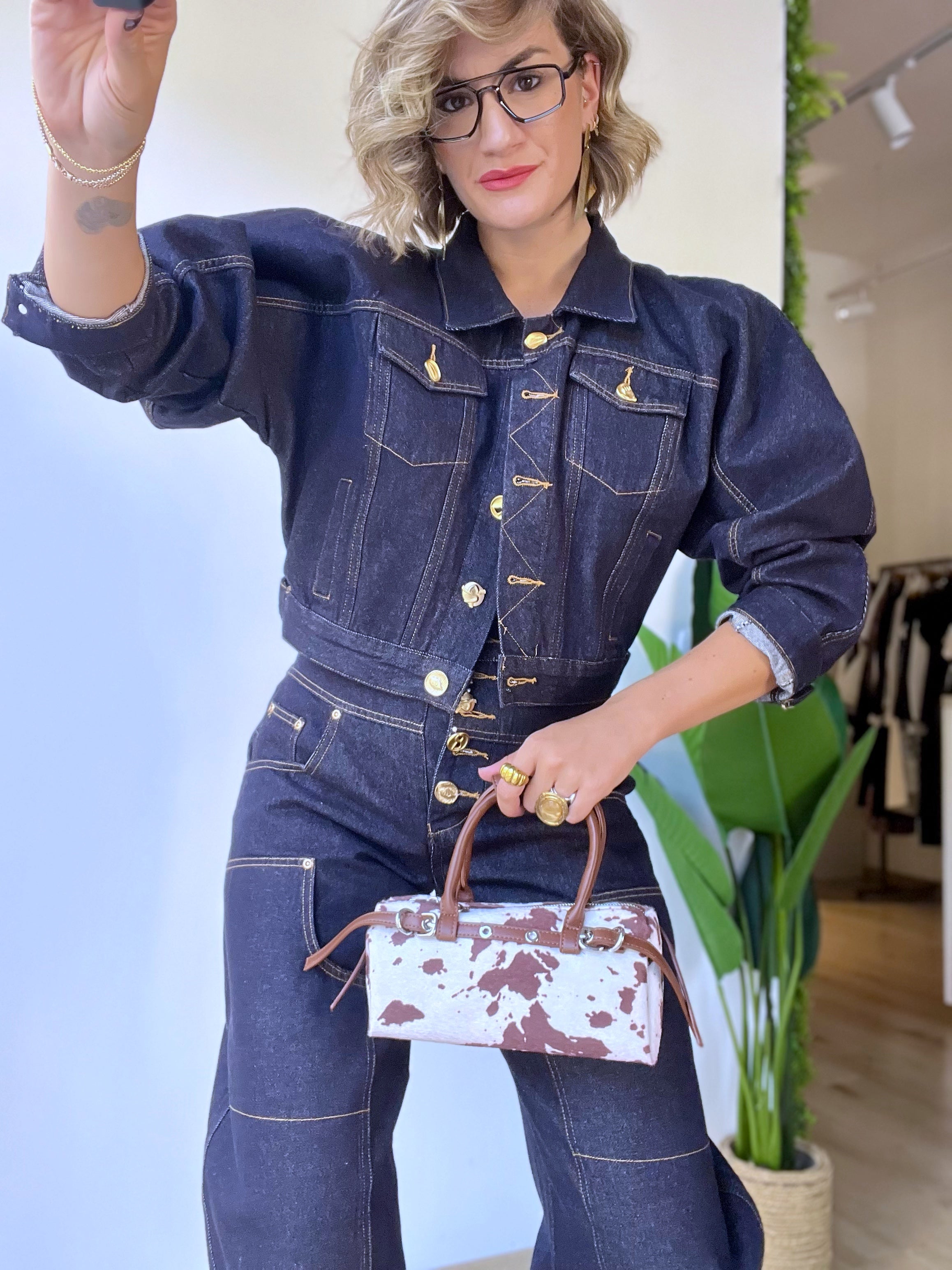 Pochette cow con manico