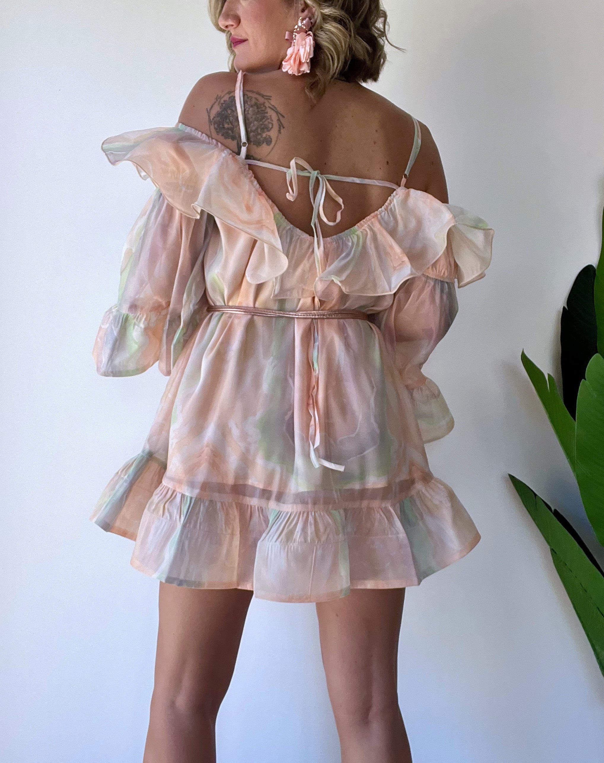 Mini dress a balze PESCO