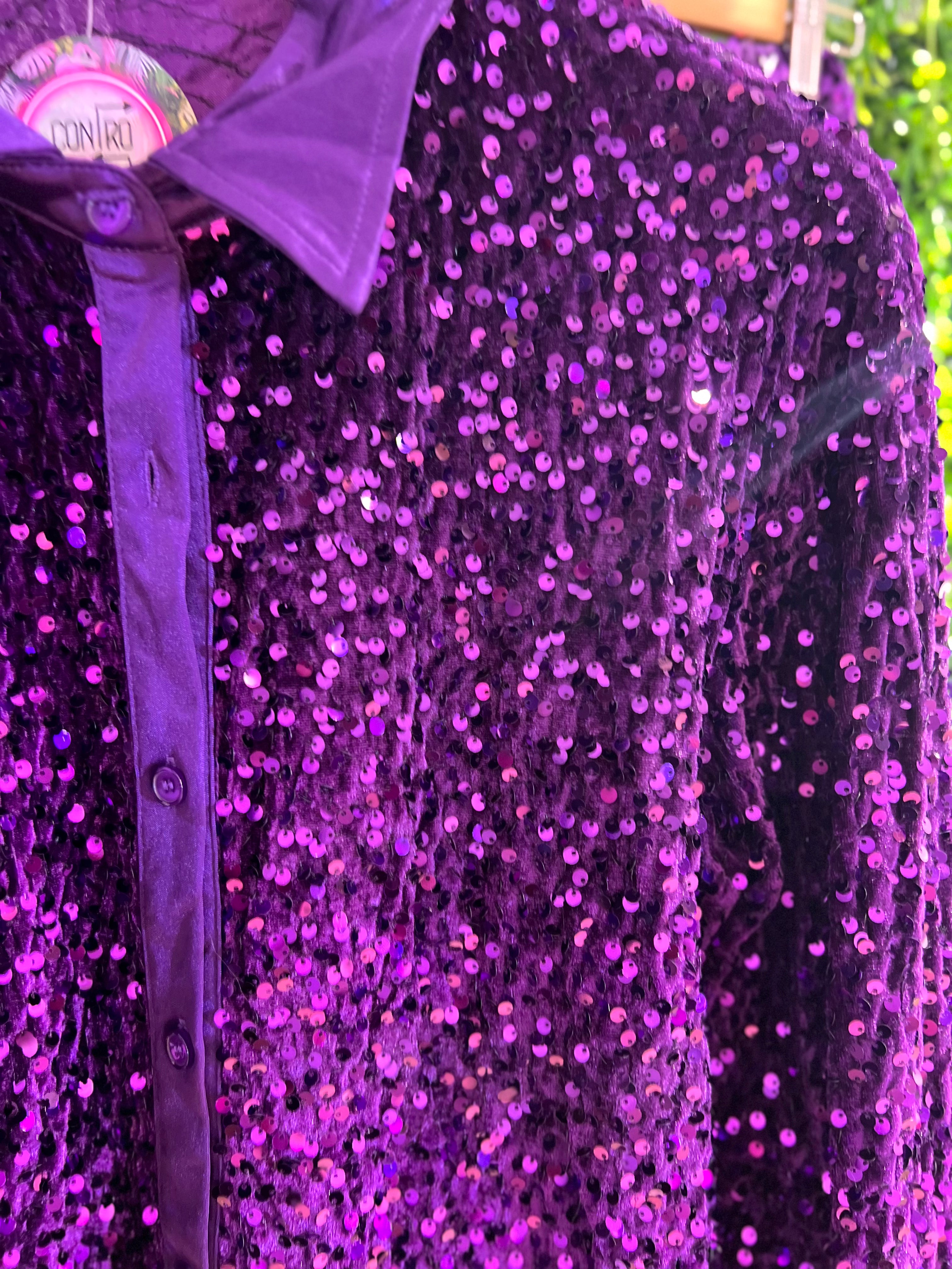Coordinato ciniglia e paillettes