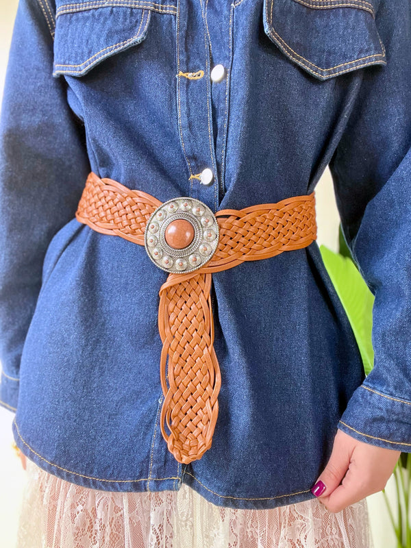 Cinturone intrecciato cowboy