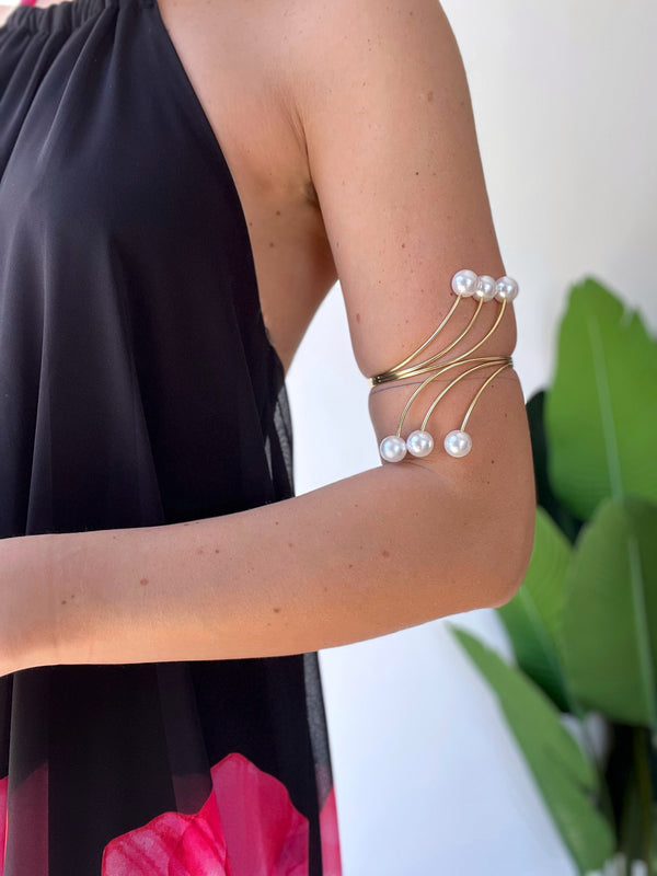 Bracciale con perle per braccio