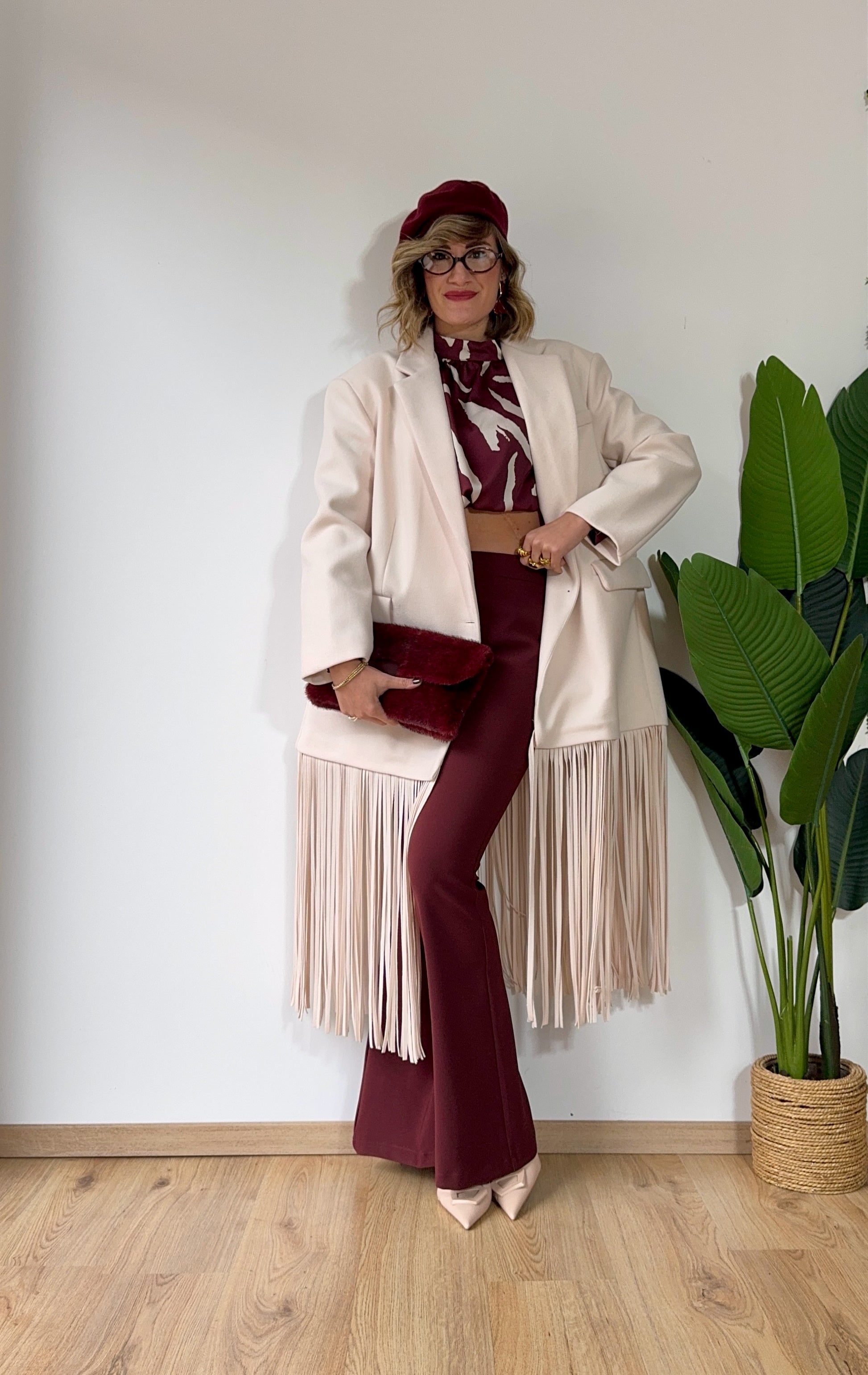 Camicia/blusa crop a fantasia