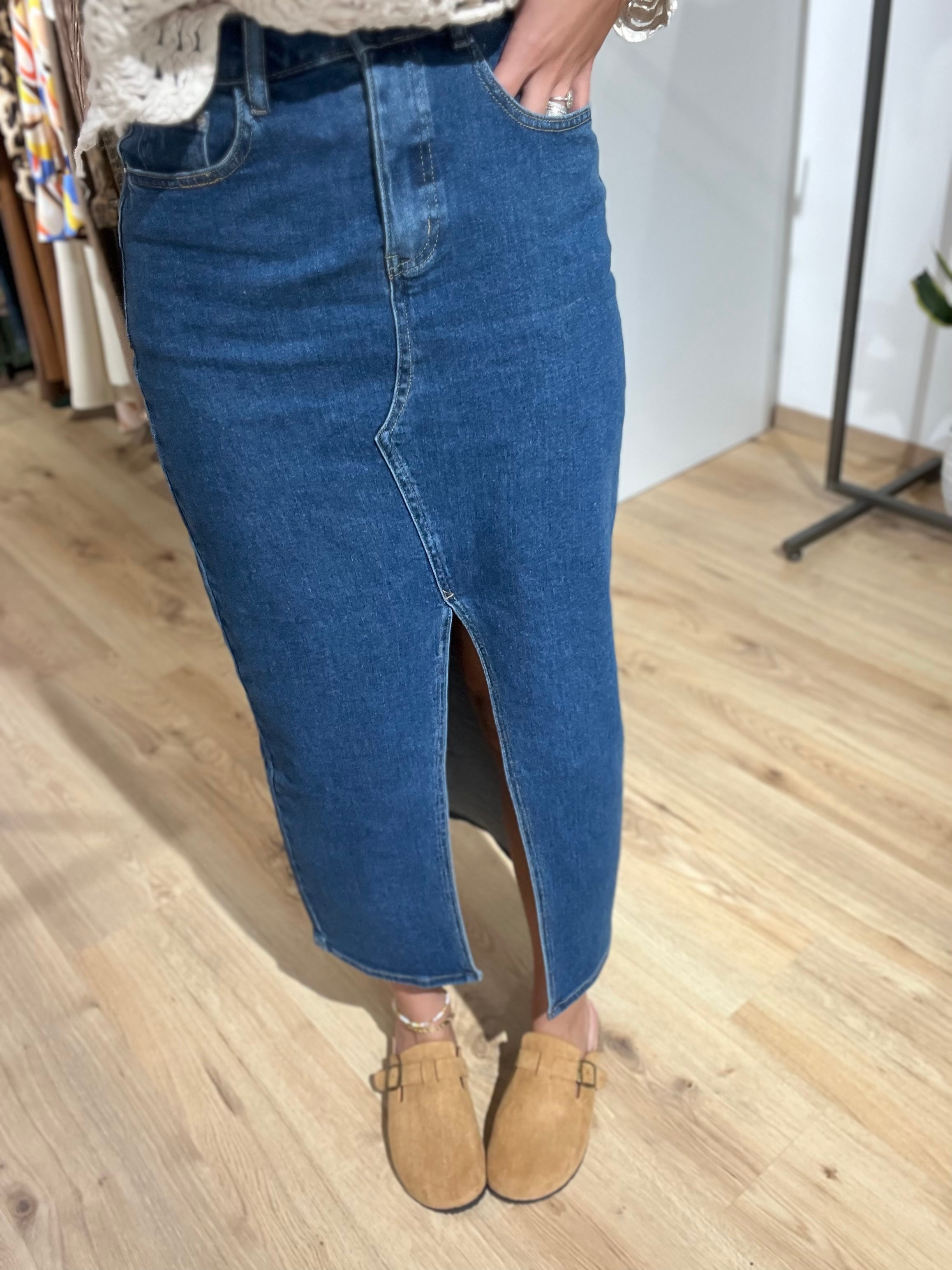 Gonne longuette in jeans