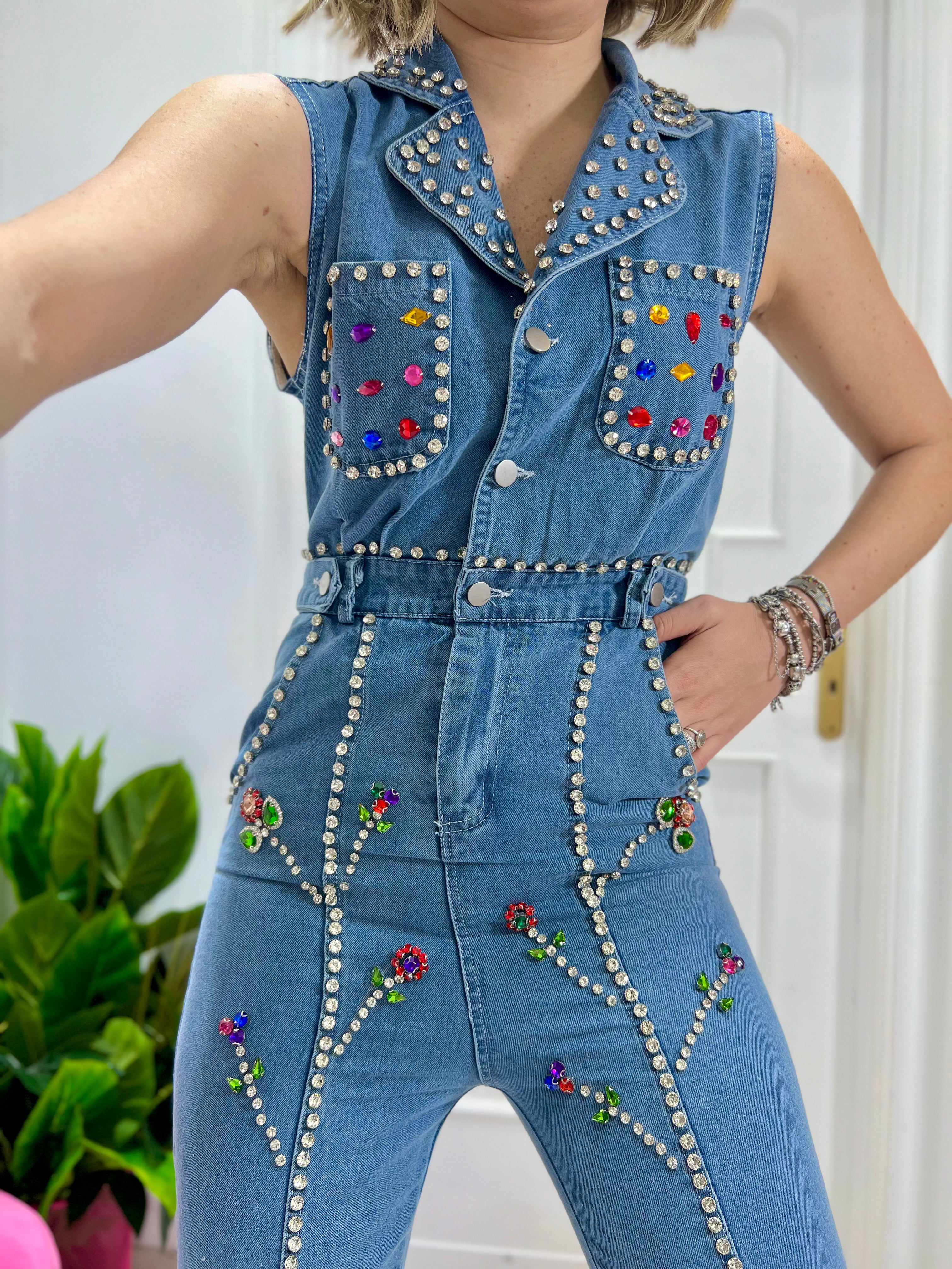 Tutone denim STRASS